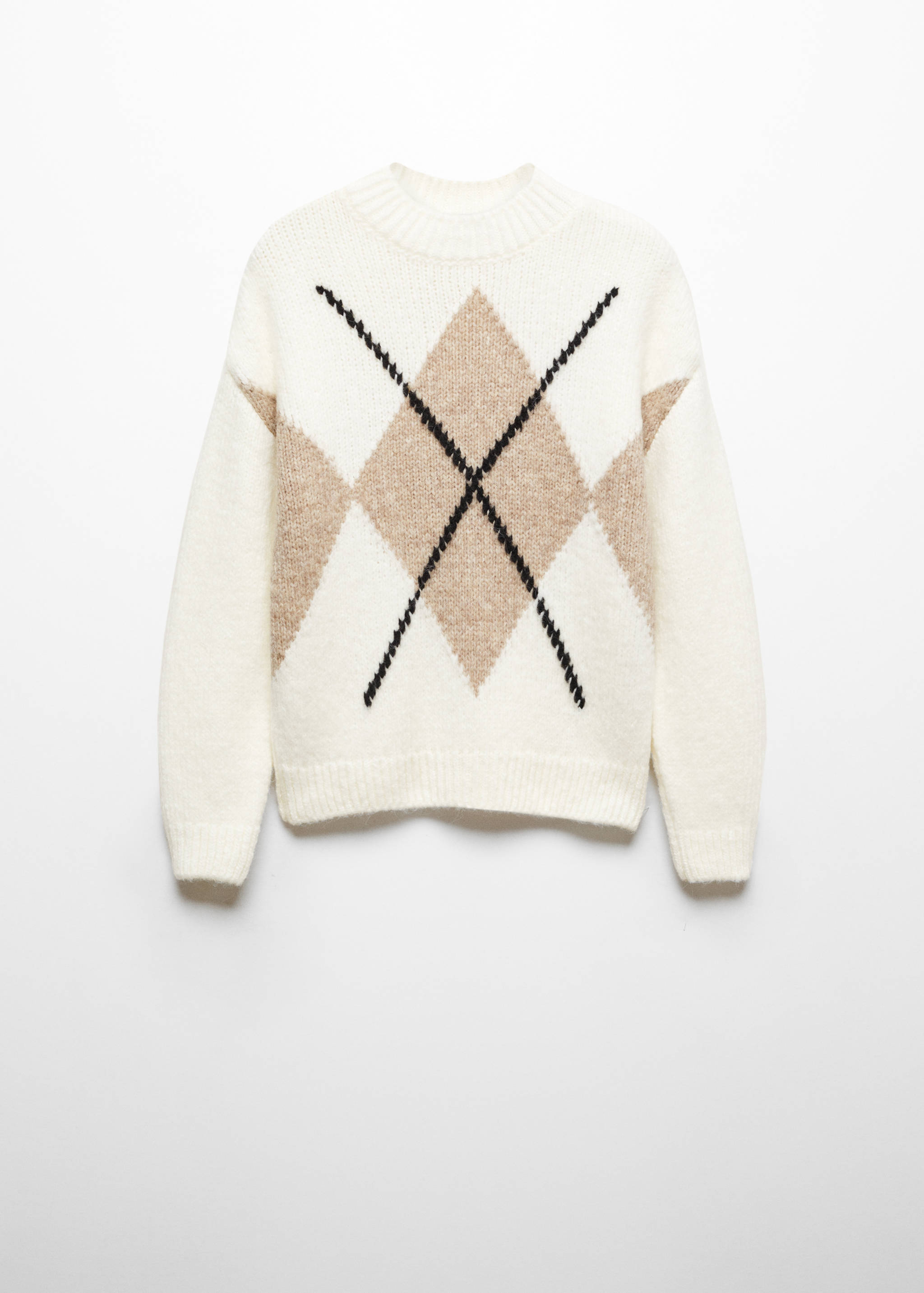 Round-neck knitted sweater - Article without model