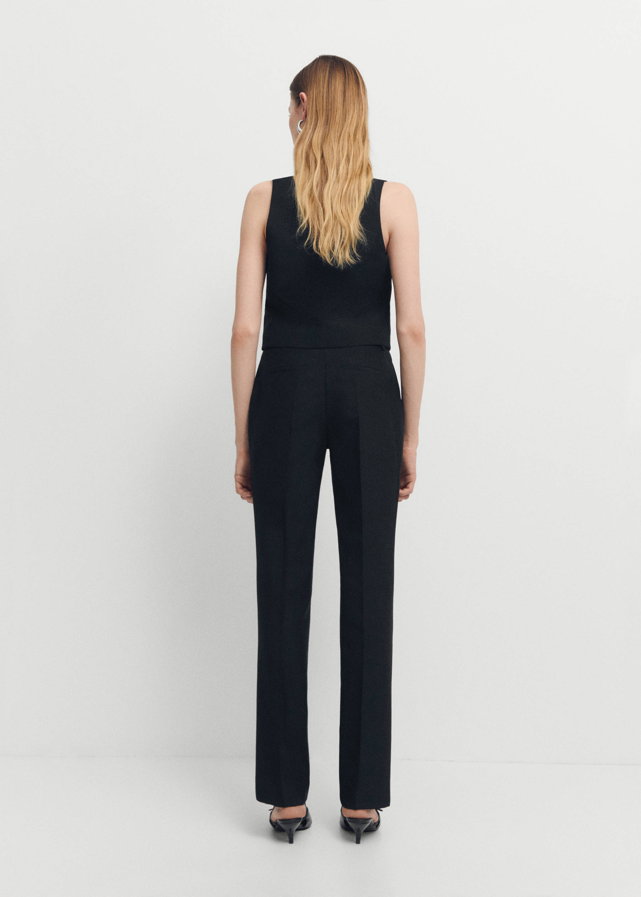 Шерстяные костюмные брюки - Обратная сторона изделия