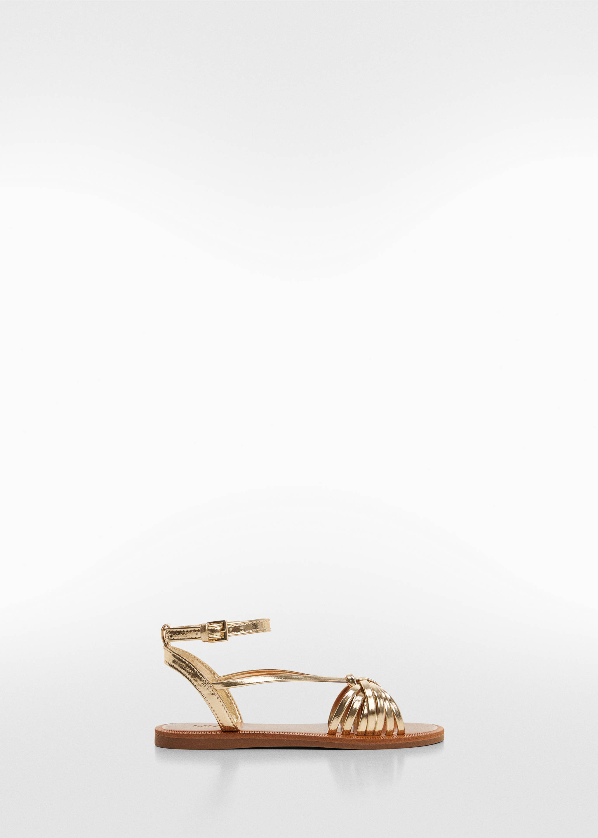 Ruched strips sandals - Article without model, Gold. Ref: 67024445-00.