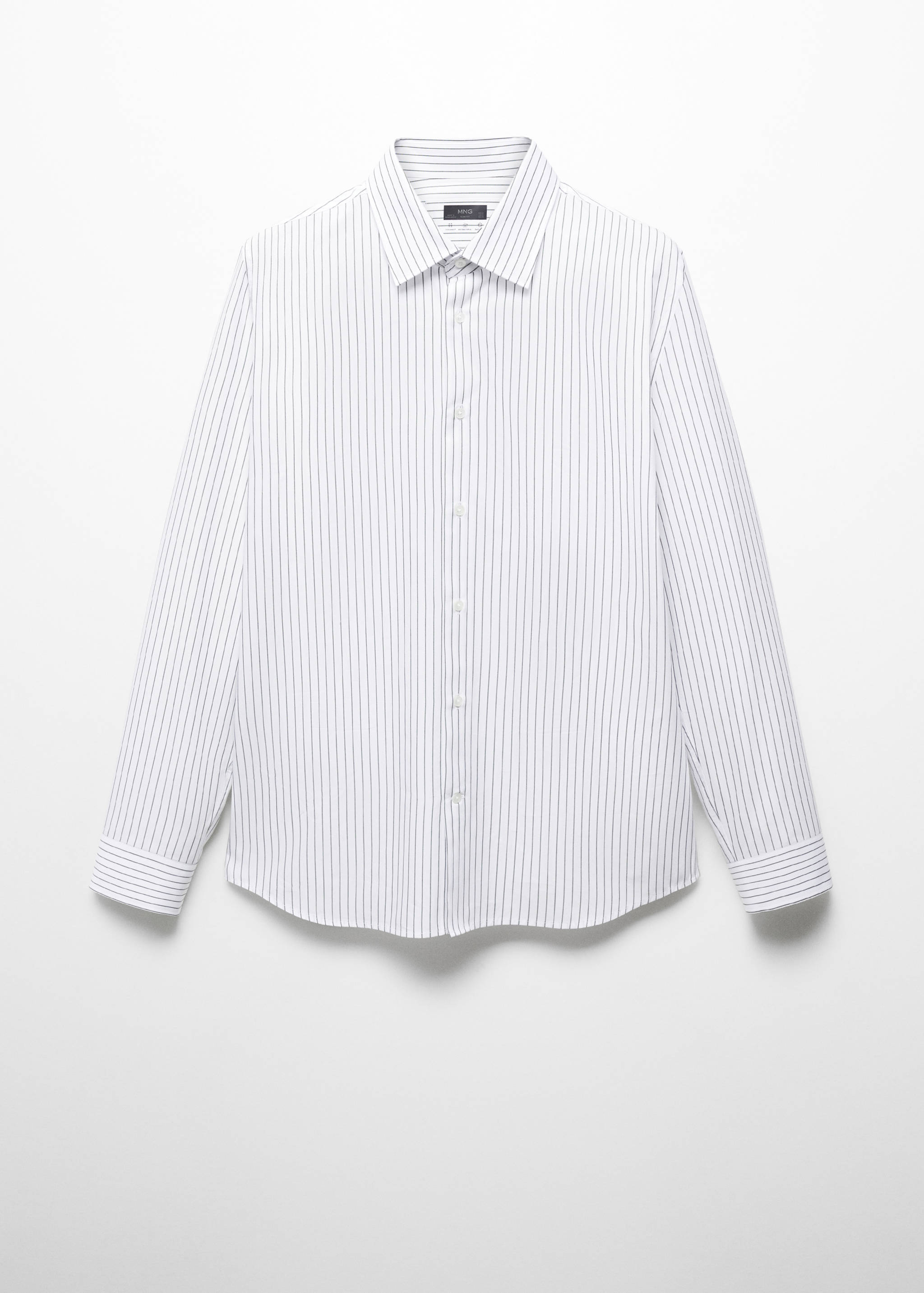 Slim-fit striped Coolmax® shirt - Article without model