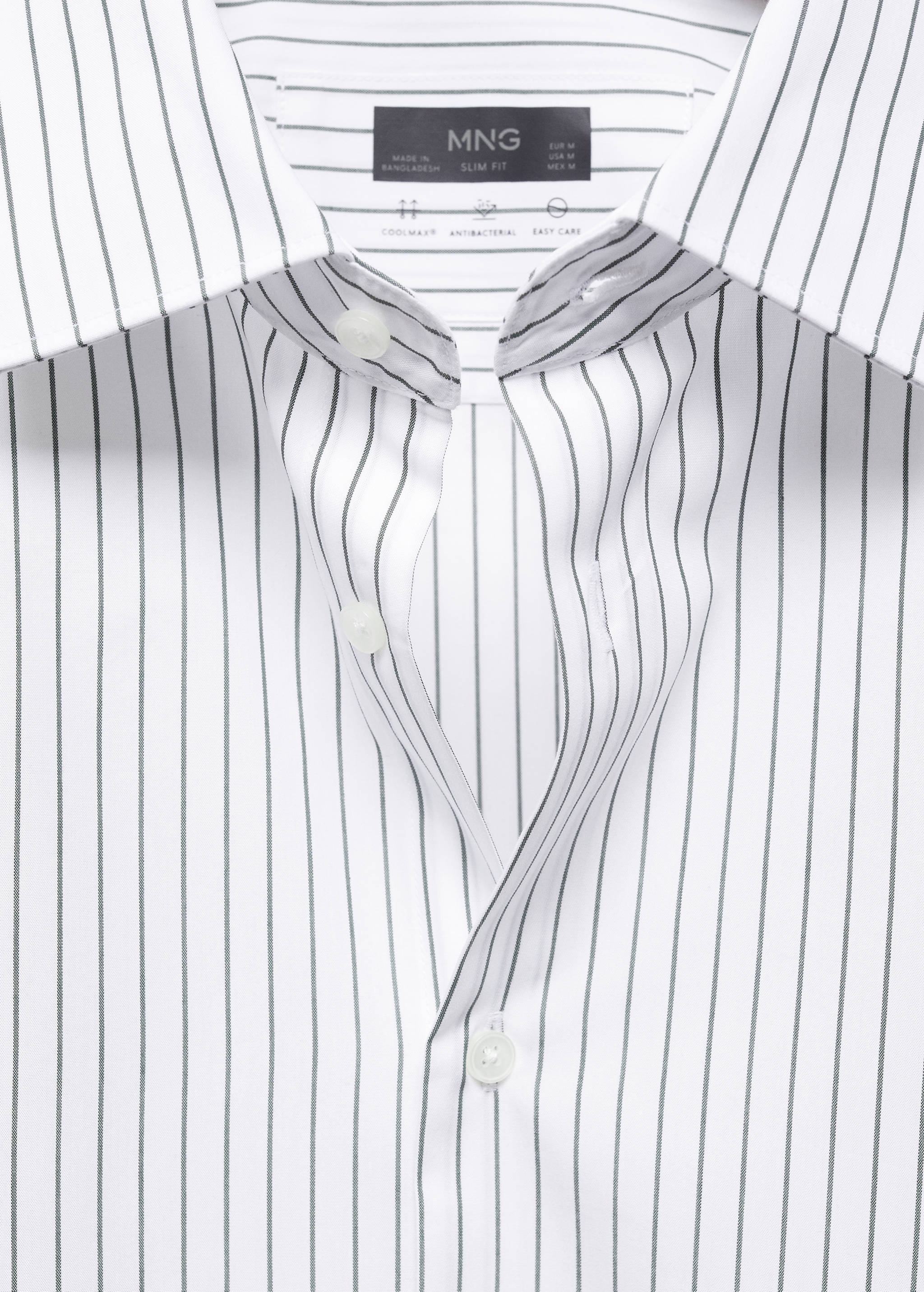 Slim-fit striped Coolmax® shirt - Details of the article 8