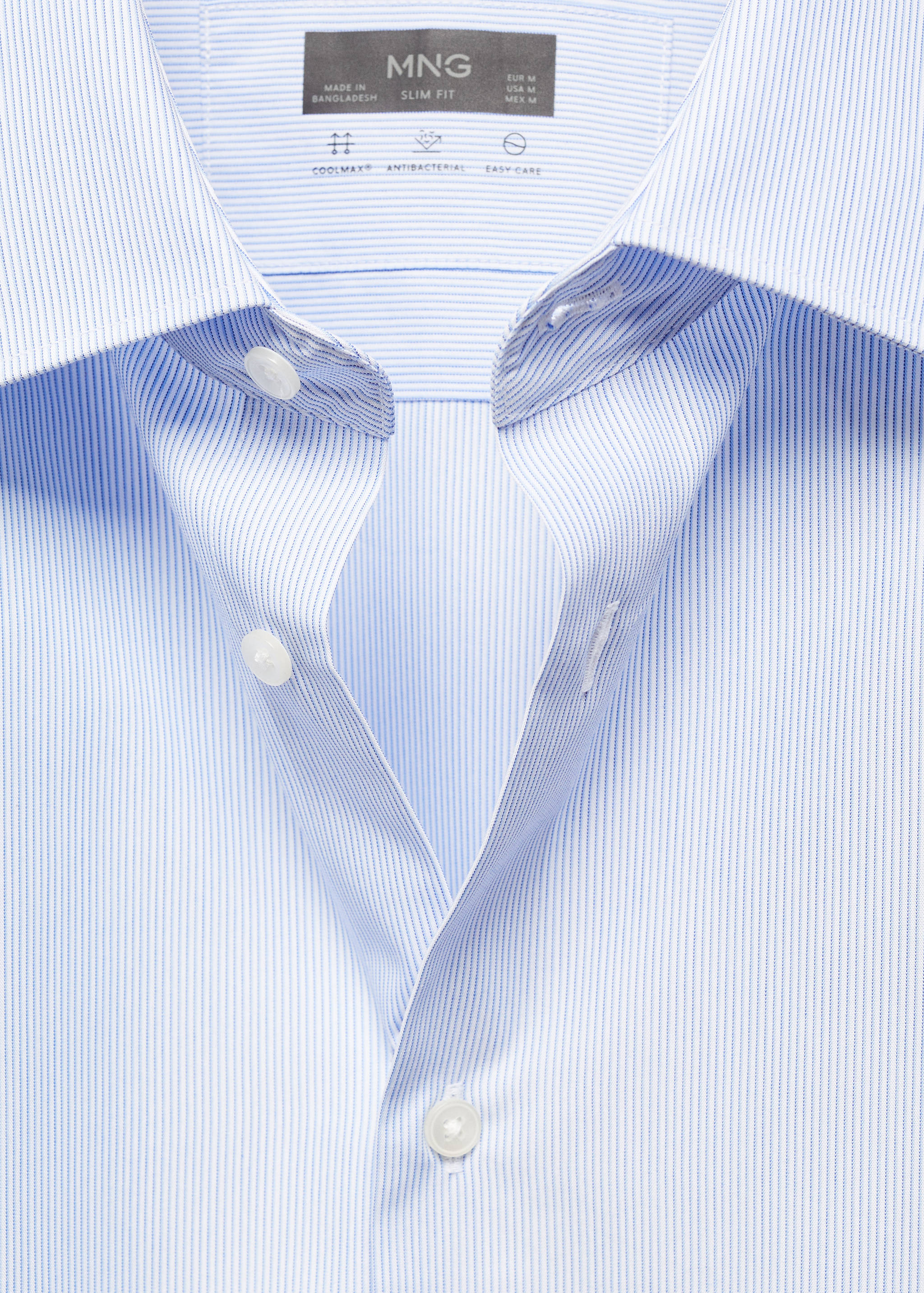 Slim-fit striped Coolmax® shirt - Details of the article 8