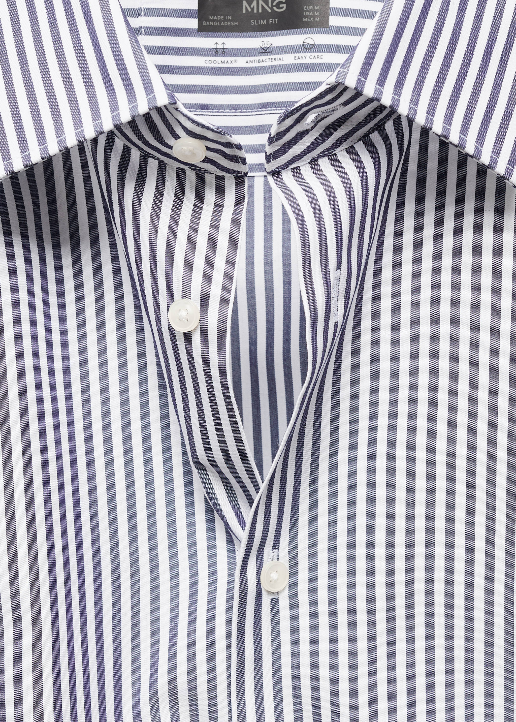 Slim-fit striped Coolmax® shirt - Details of the article 8
