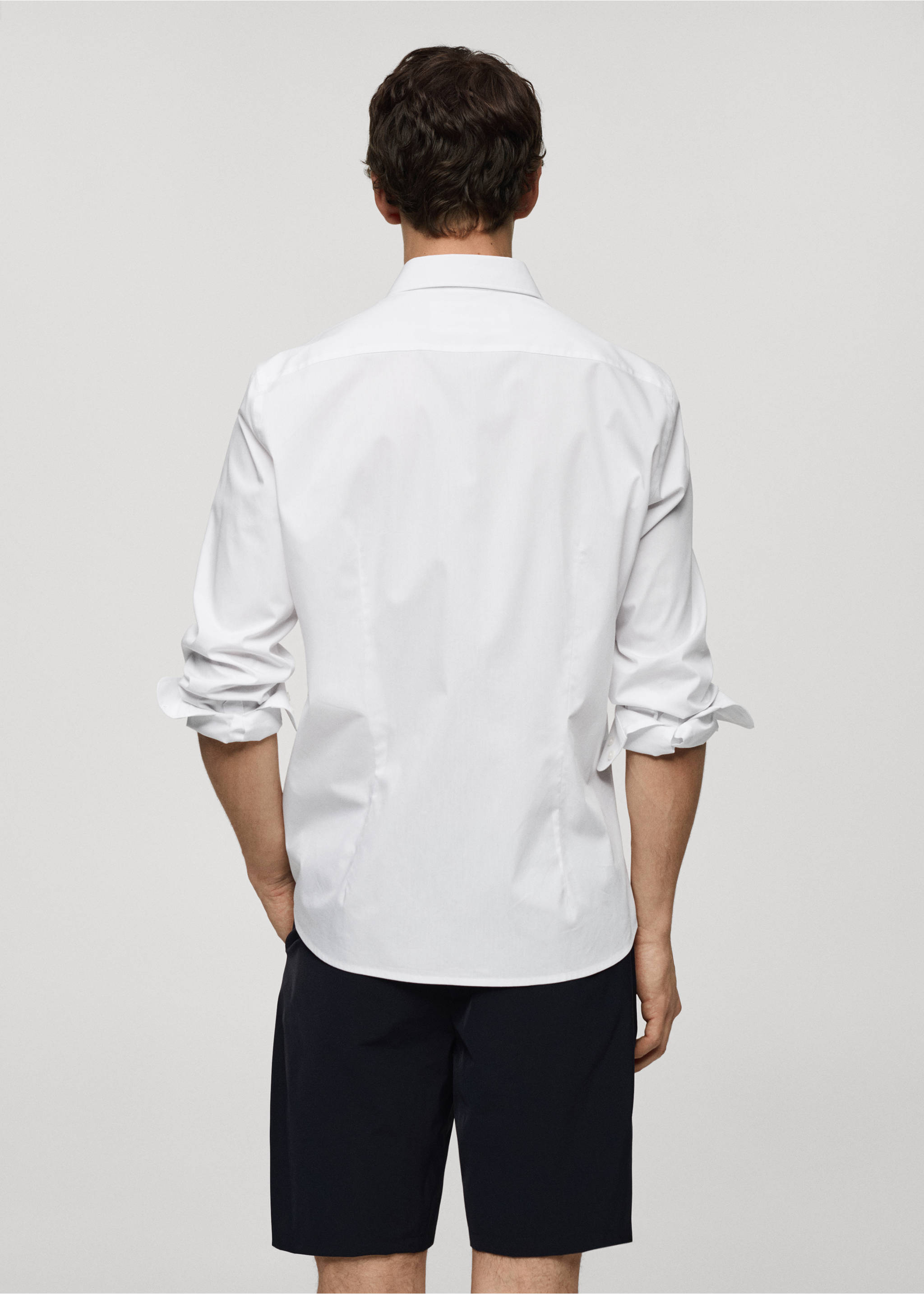 Camisa algodón Coolmax® - Reverso del artículo, Blanco. Ref: 67024450-00.