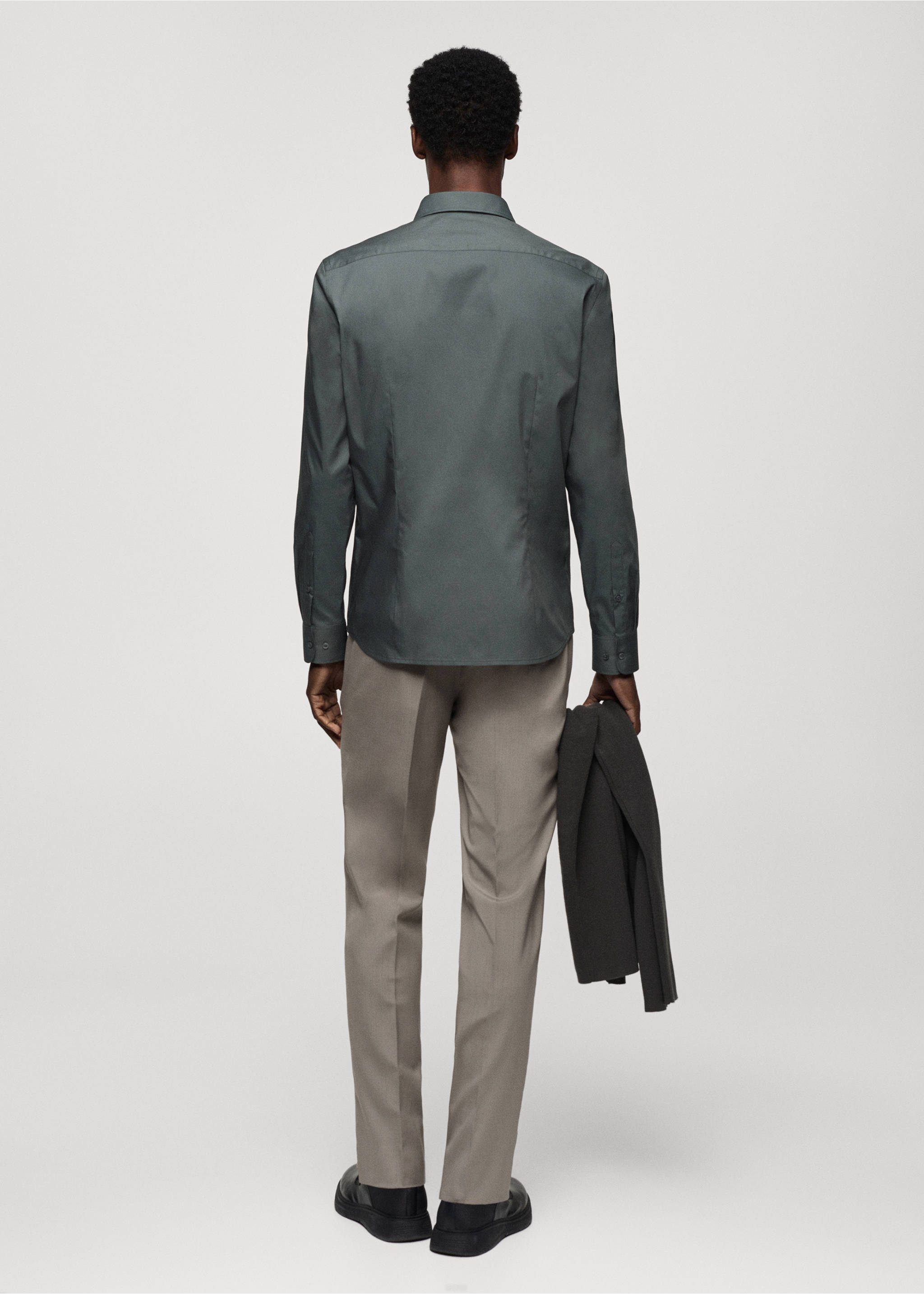 Camisa algodón Coolmax® - Reverso del artículo, Verde. Ref: 67024450-00.
