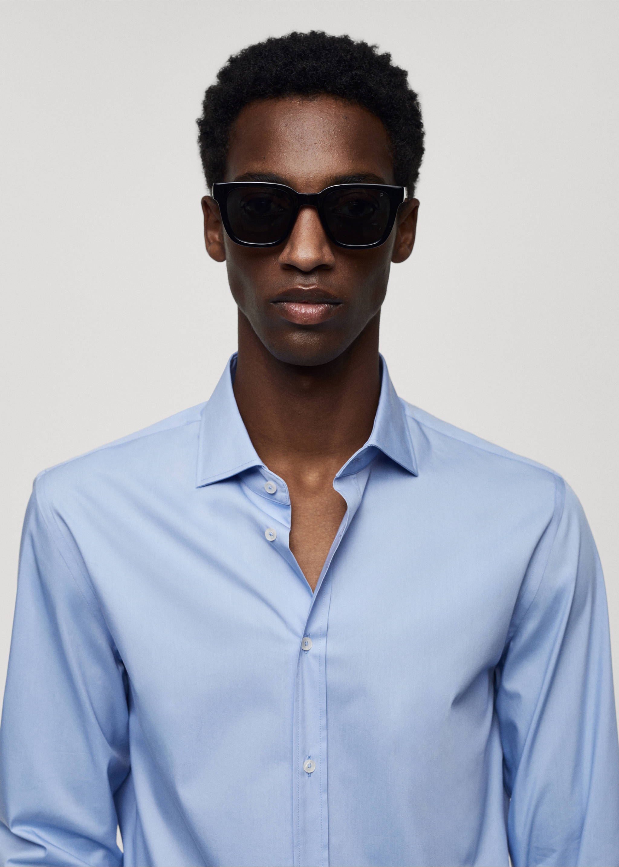 Camisa algodón Coolmax® - Detalle del artículo 1, Azul celeste. Ref: 67024450-00.