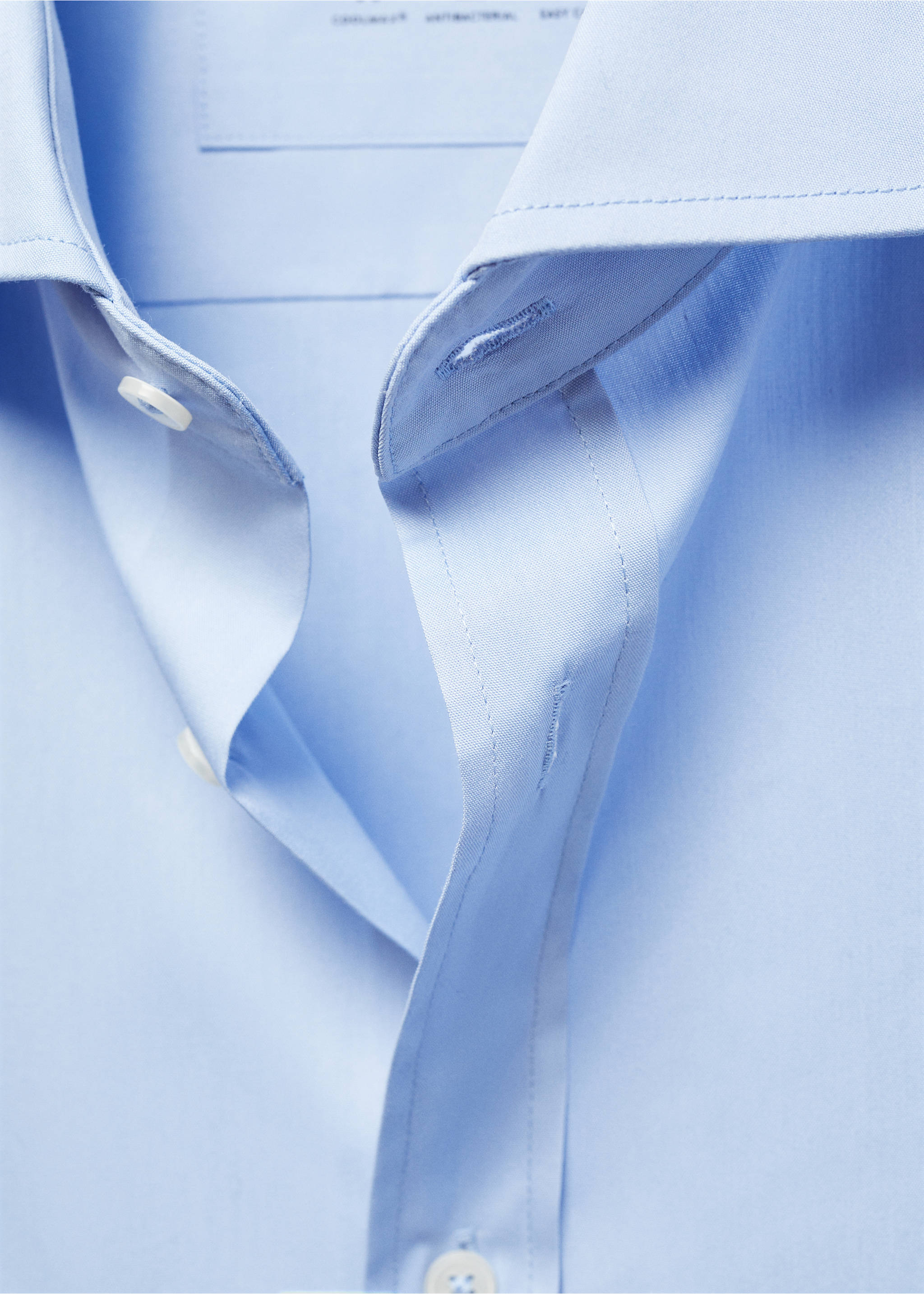 Camisa algodón Coolmax® - Detalle del artículo 8, Azul celeste. Ref: 67024450-00.