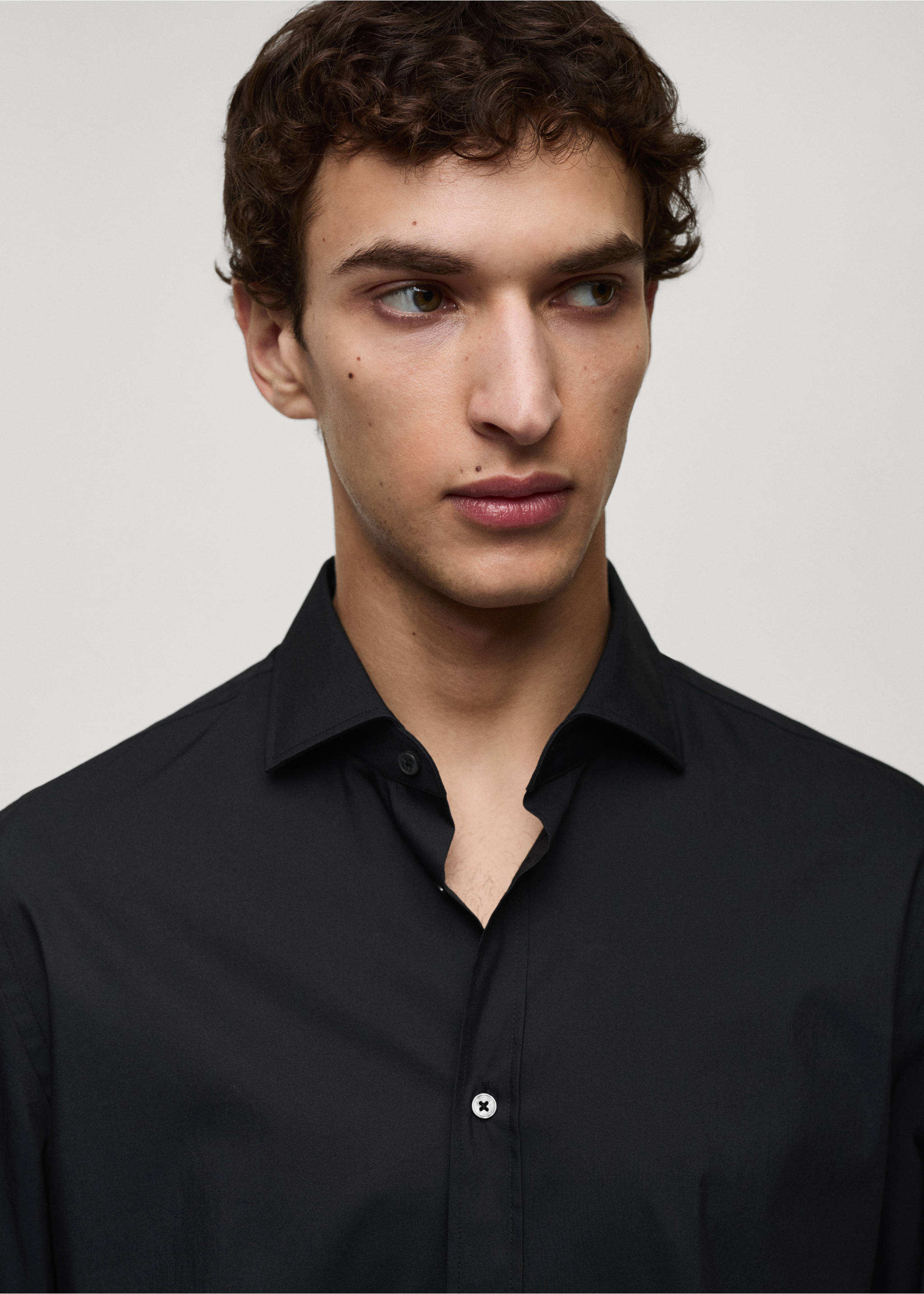 Camisa algodón Coolmax® - Detalle del artículo 1, Negro. Ref: 67024450-00.