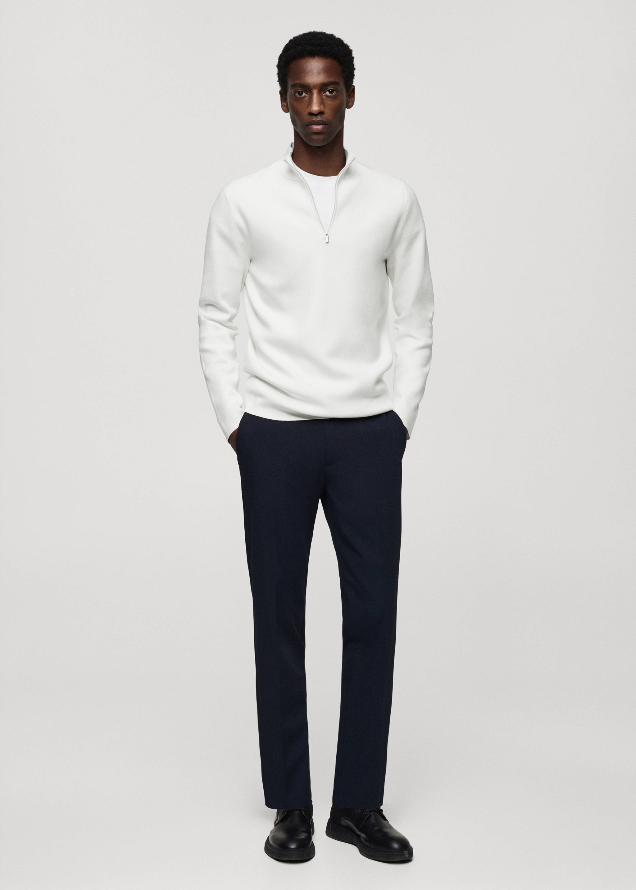 Jersey cuello perkins cremallera - Plano general