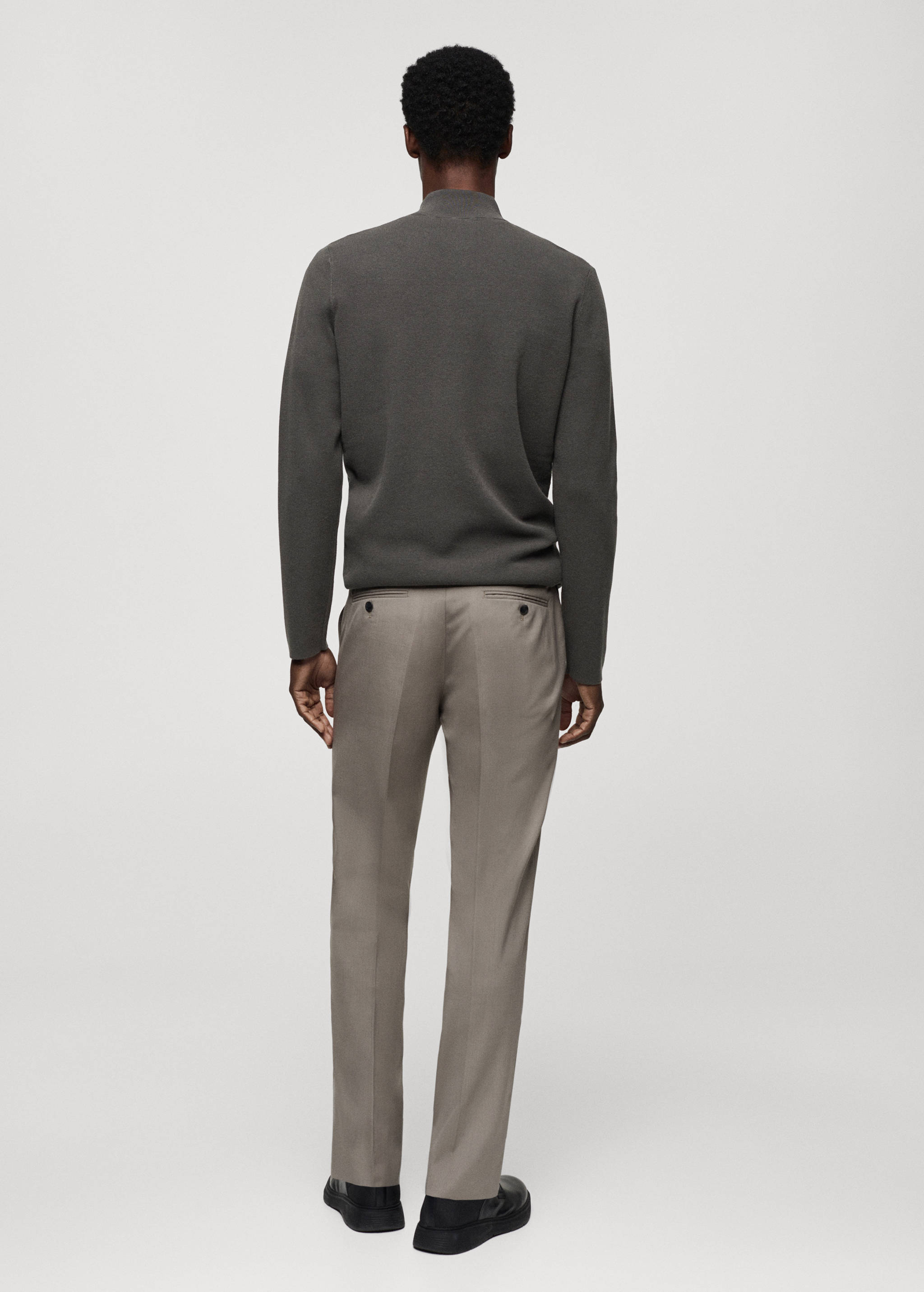 Jersey cuello perkins cremallera - Reverso del artículo