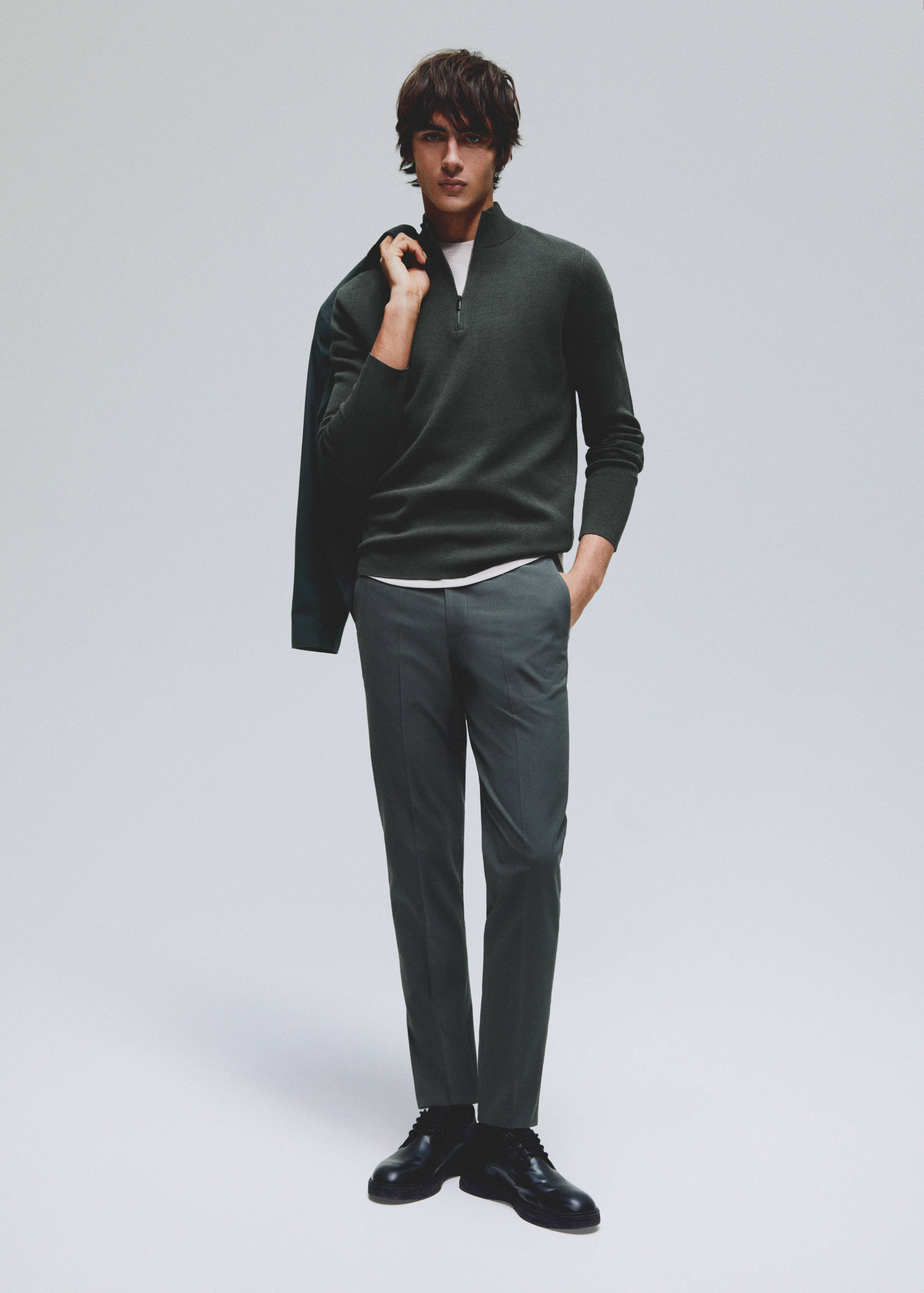 Perkins-neck sweater with zip - Details of the article 5