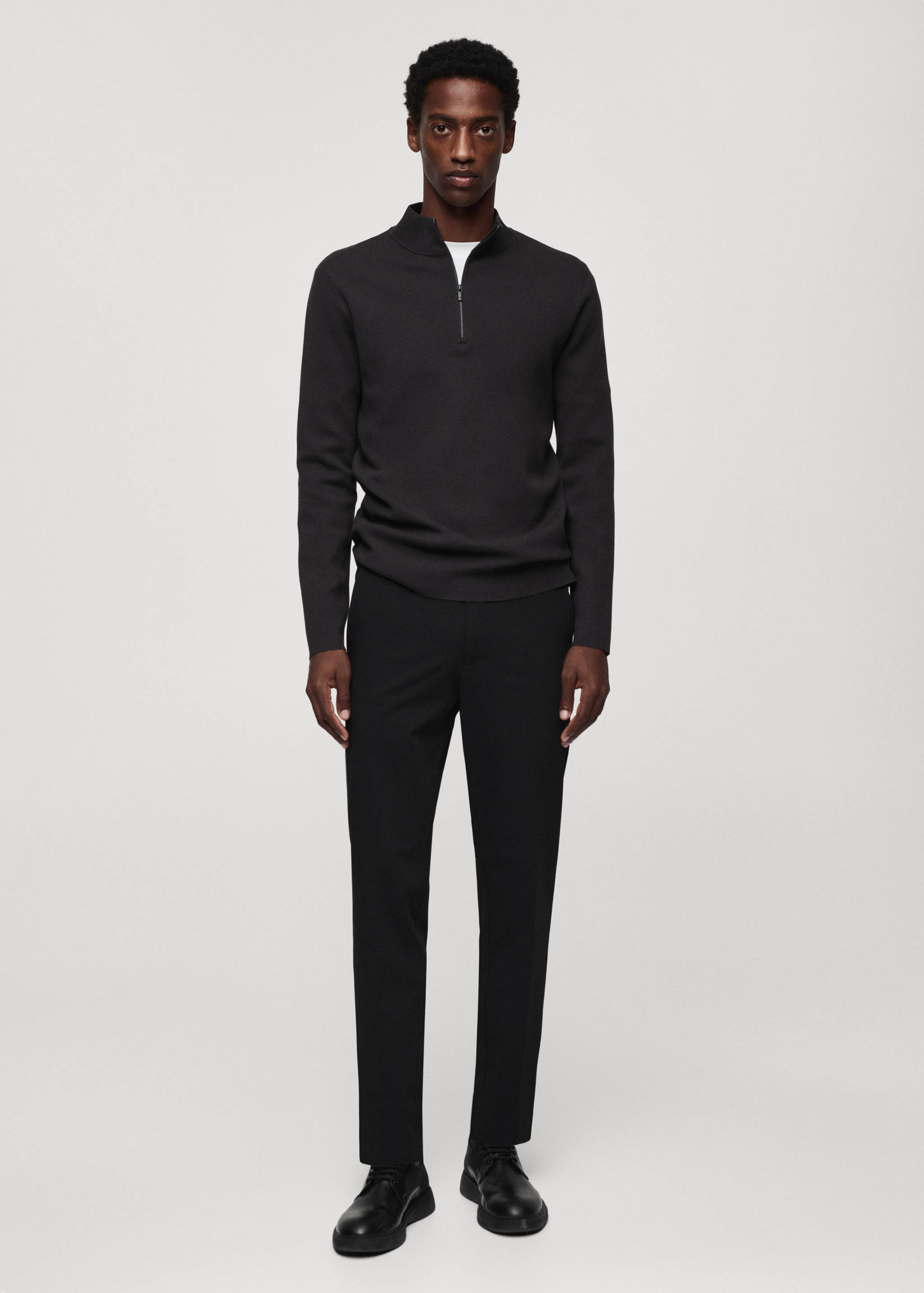 Jersey cuello perkins cremallera - Plano general