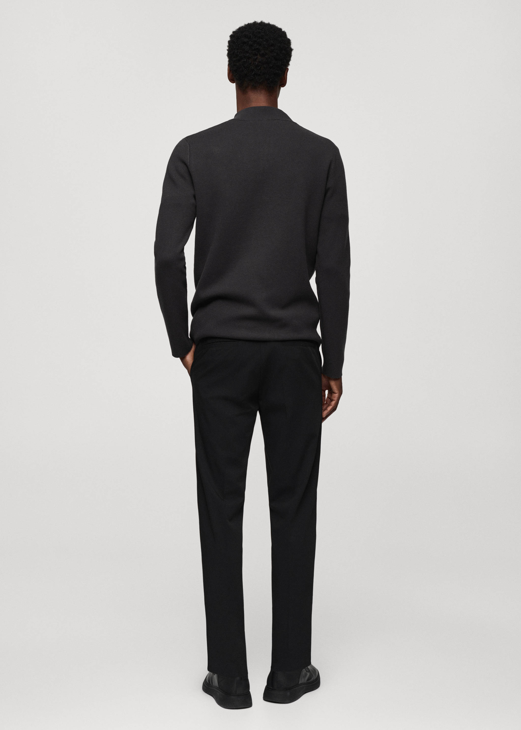 Jersey cuello perkins cremallera - Reverso del artículo