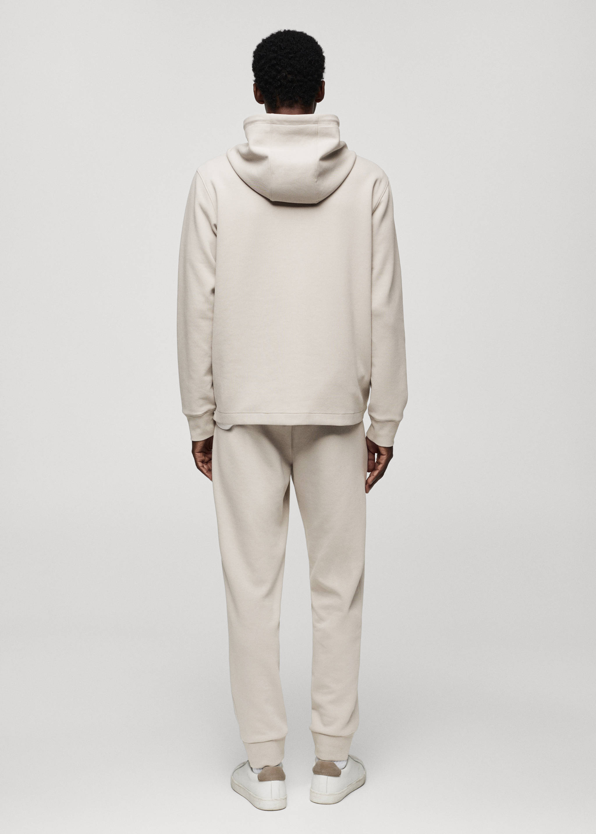 Sweatshirt com capuz de tecido técnico - Verso do artigo