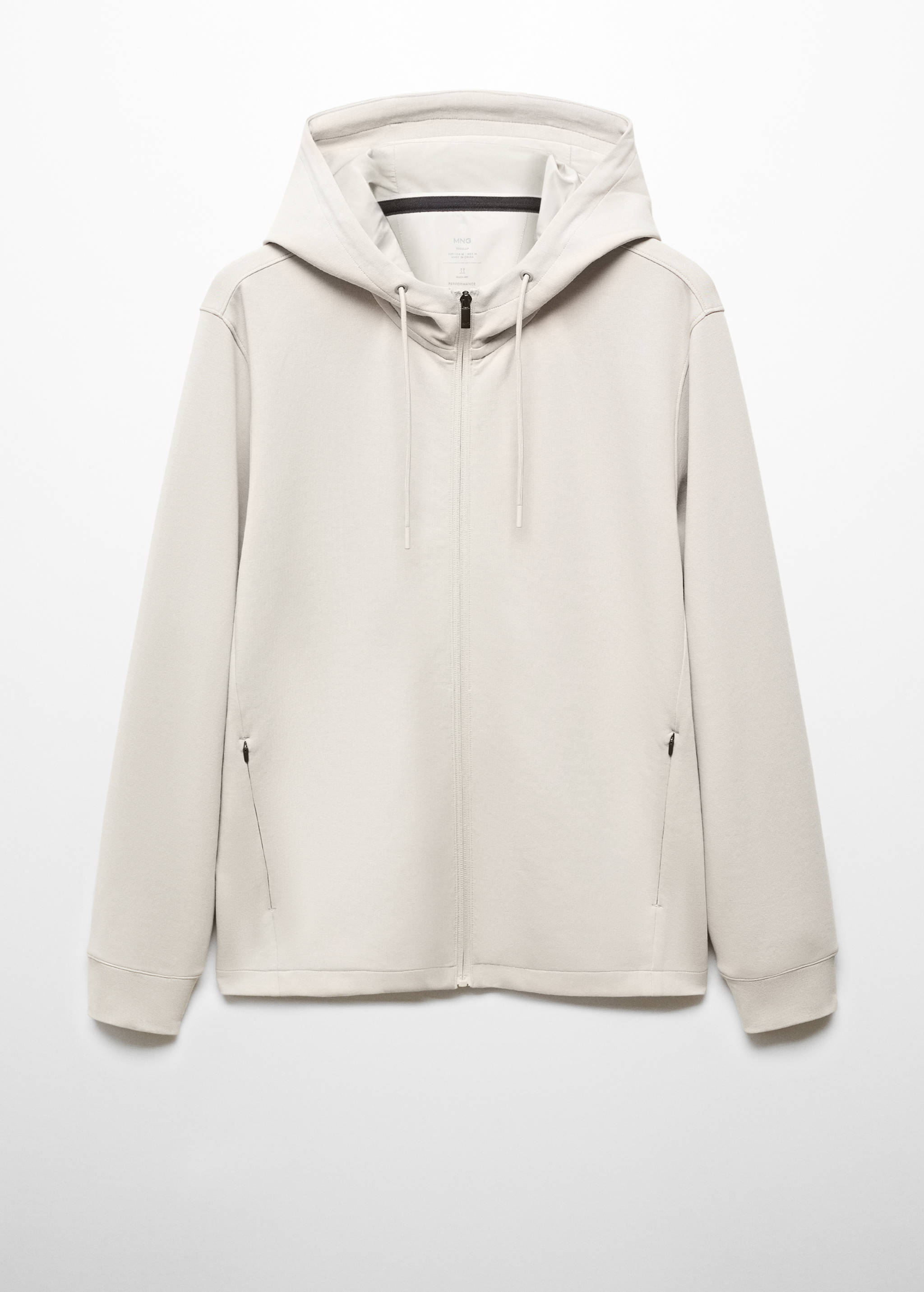 Sweatshirt com capuz de tecido técnico - Artigo sem modelo