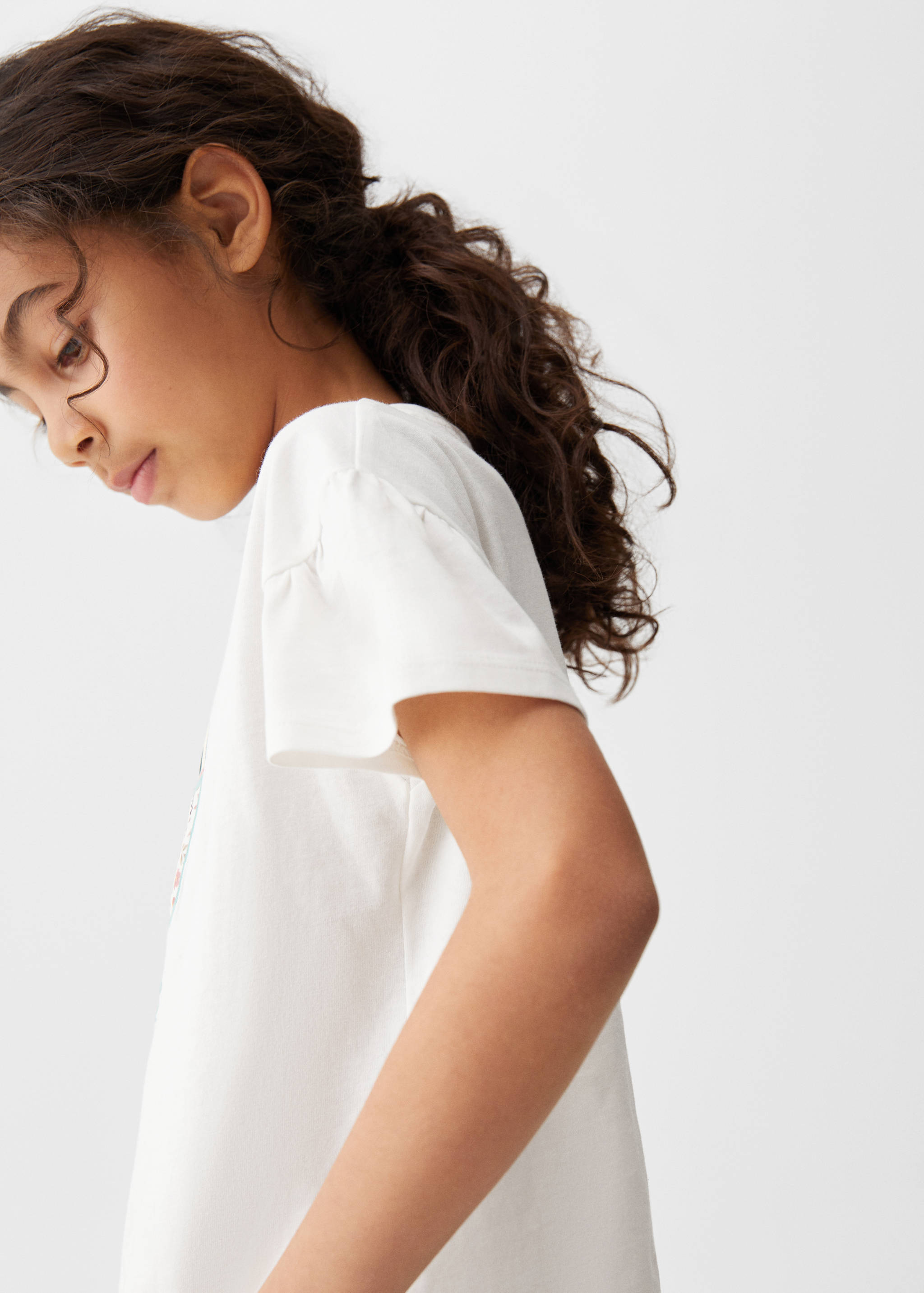 Embroidered details print t-shirt - Rincian barang 1