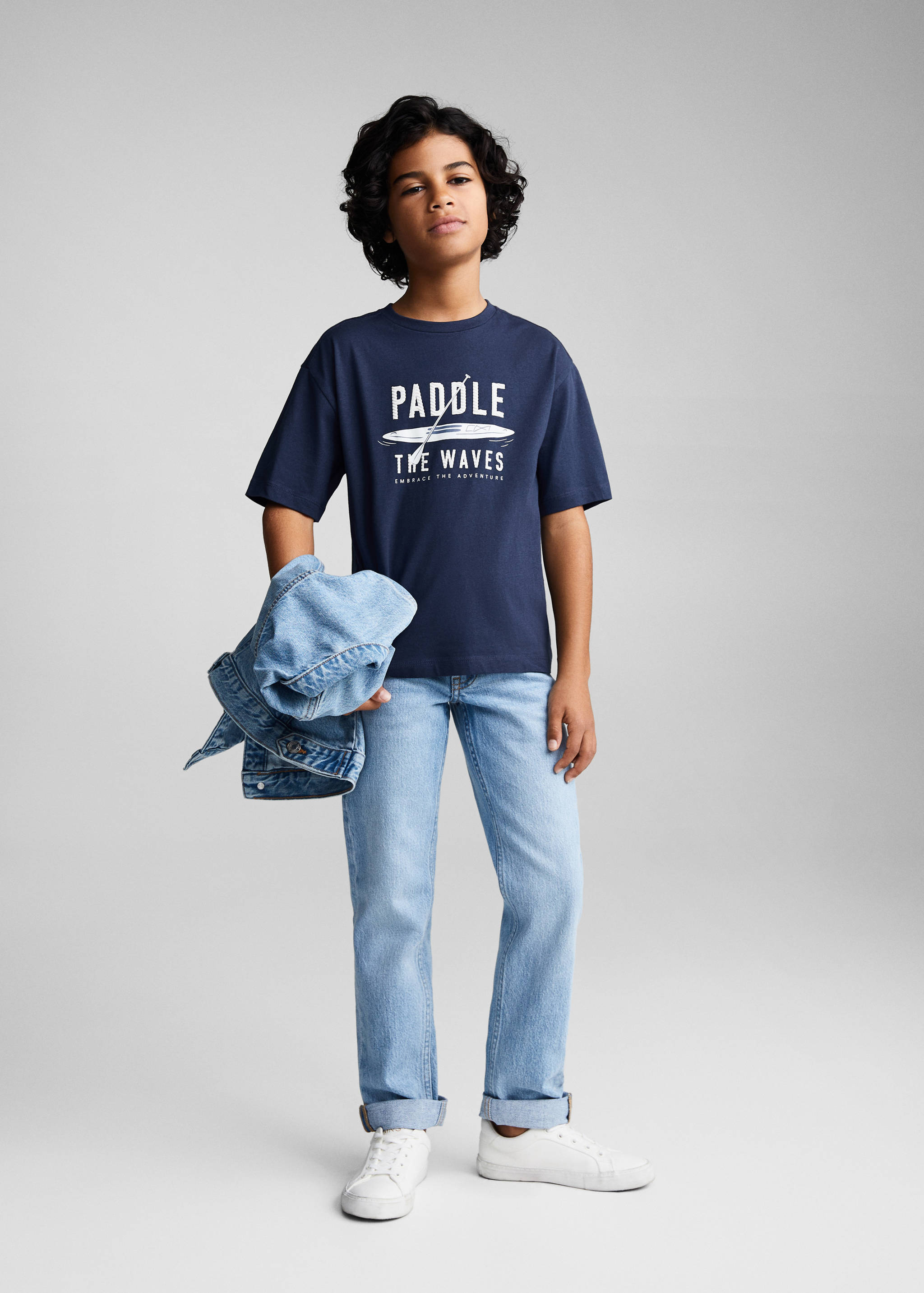 Camiseta mensaje estampado - Plano general