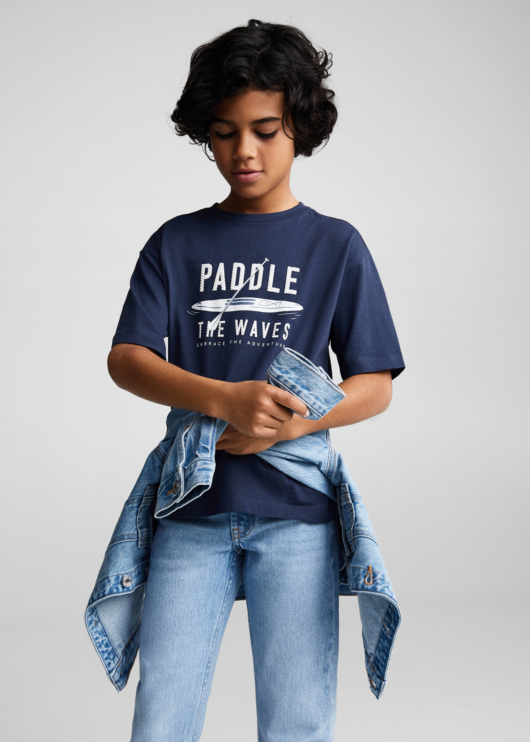 Camiseta mensaje estampado - Plano medio