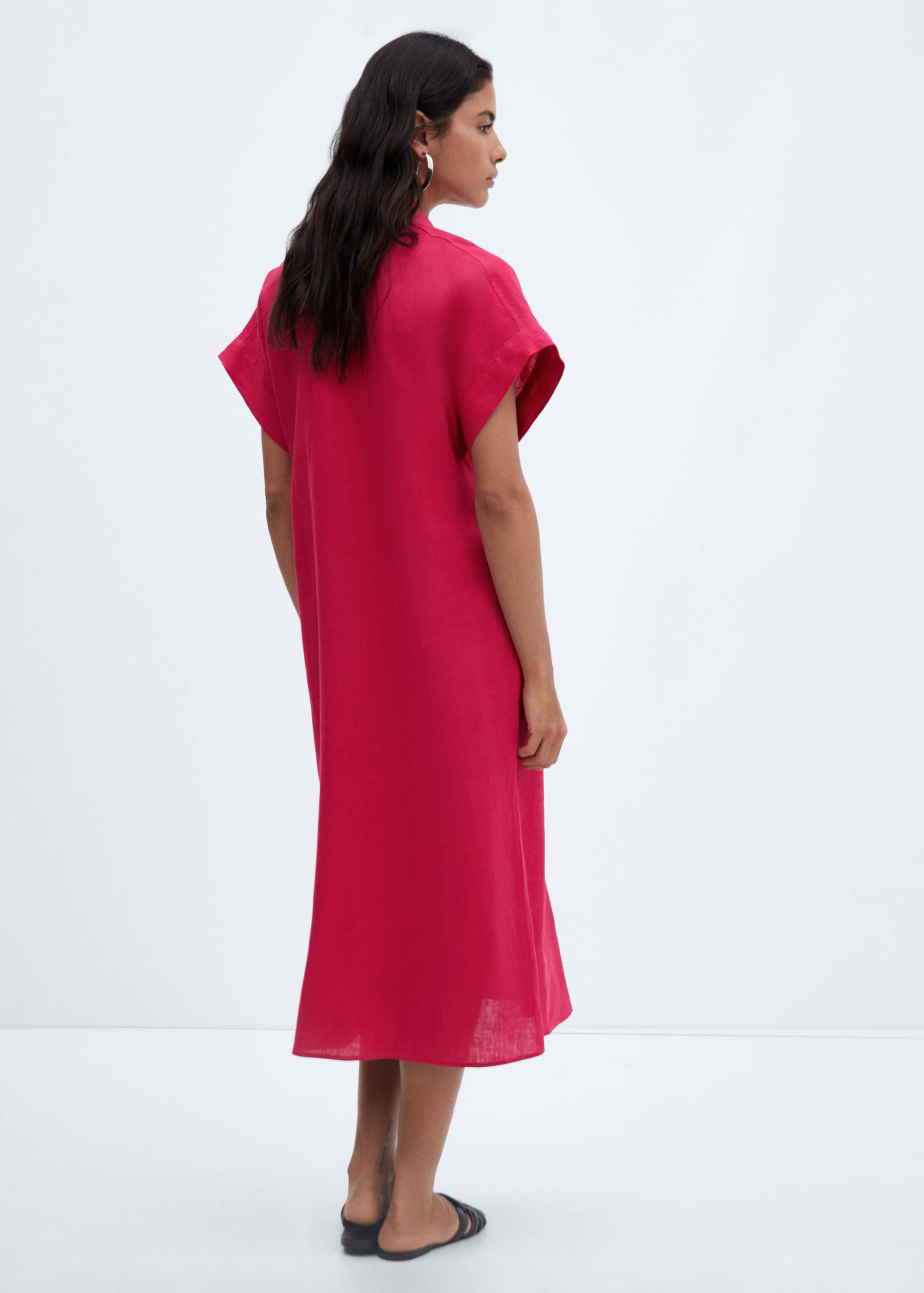 Linen-blend shirt dress - Reverse of the article