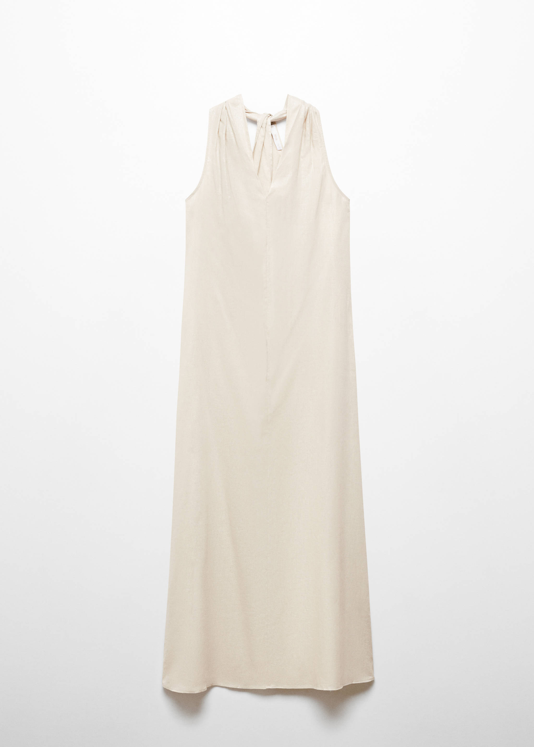 V-neckline linen dress - Article without model