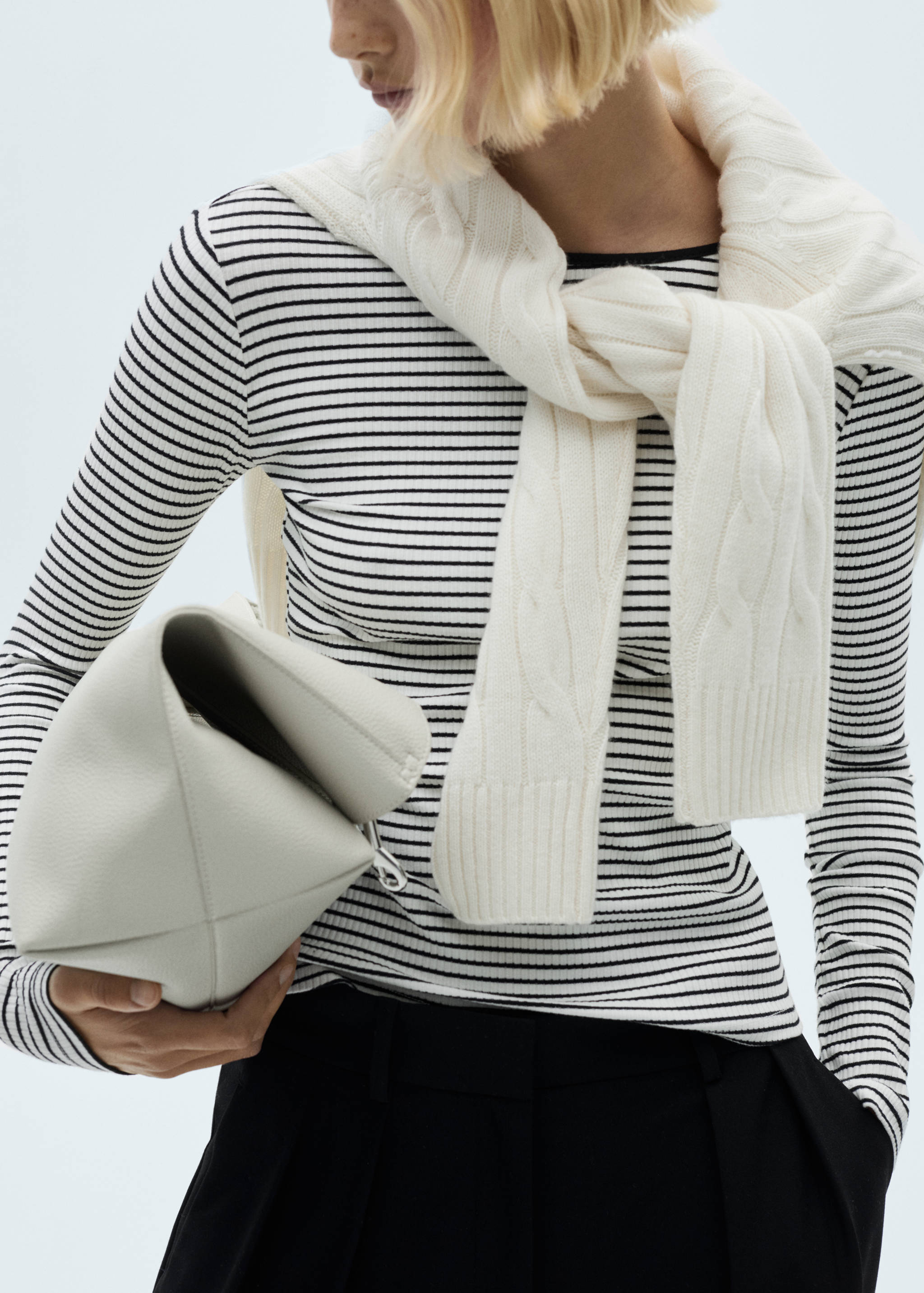 Striped rib T-shirt - Details of the article 6