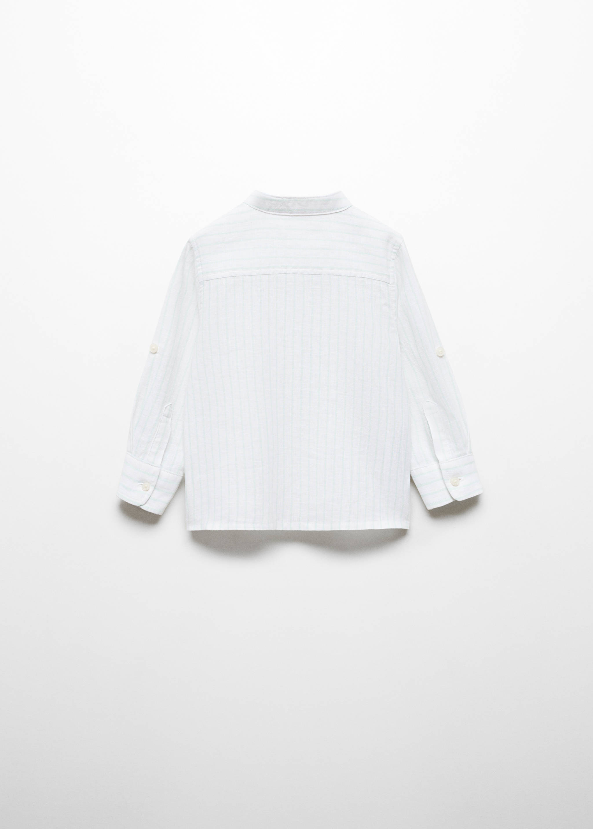 Camisa lino cuello mao rayas - Reverso del artículo