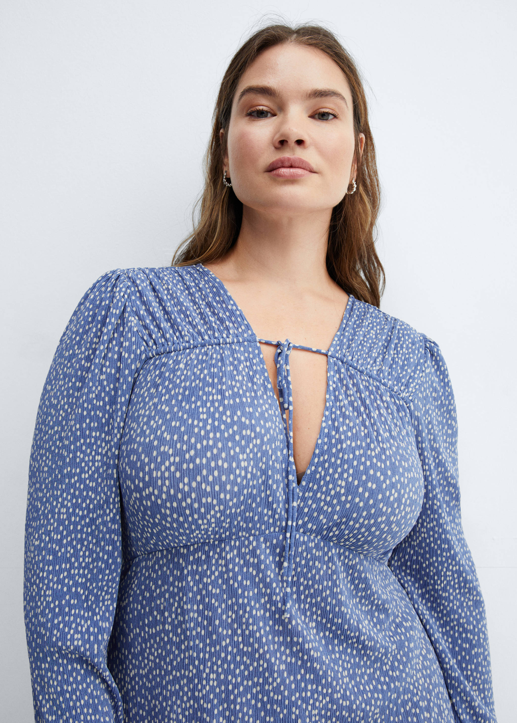 Printed bow dress - Details of the article 4