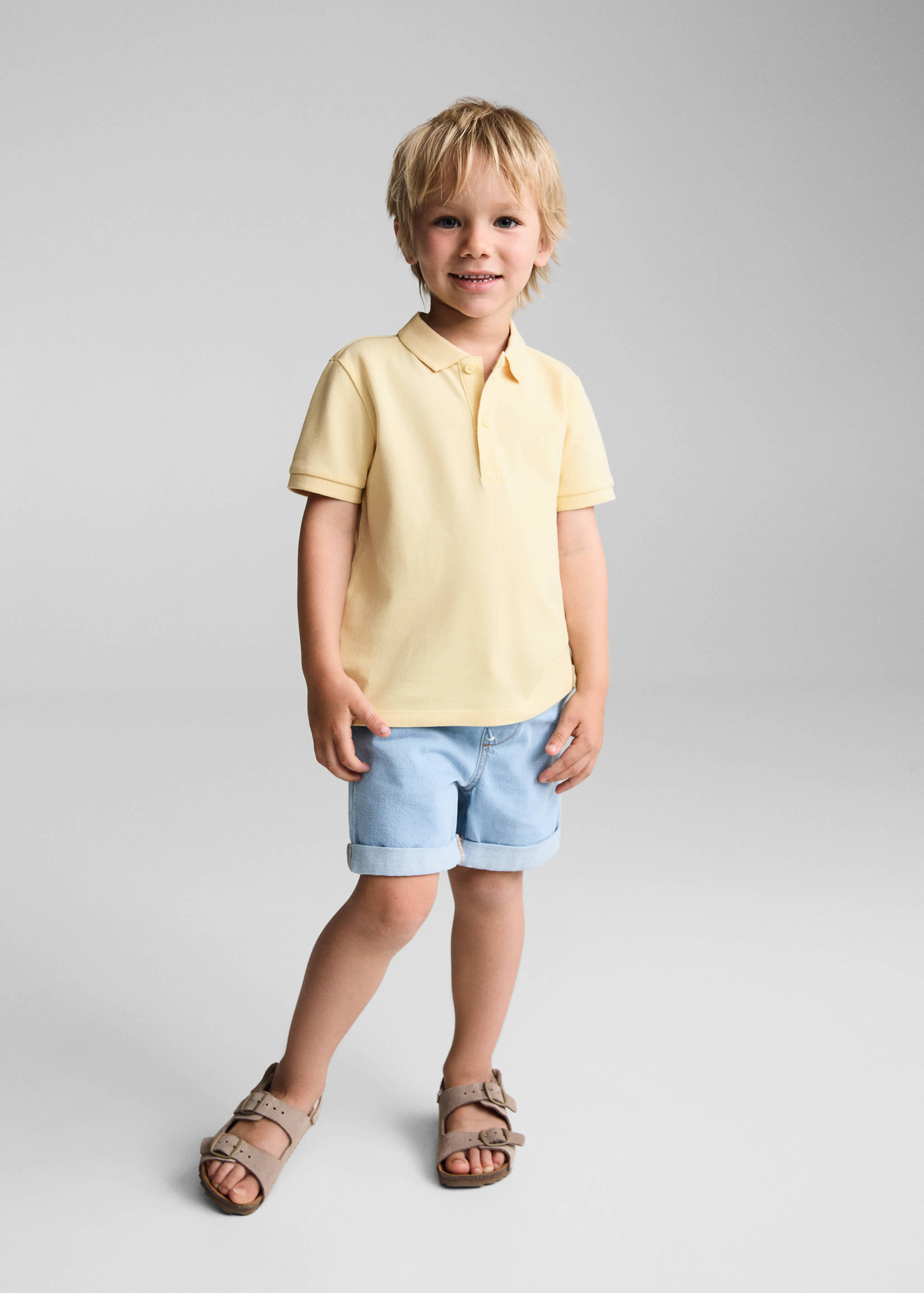 Polo coton texturé - Plan général