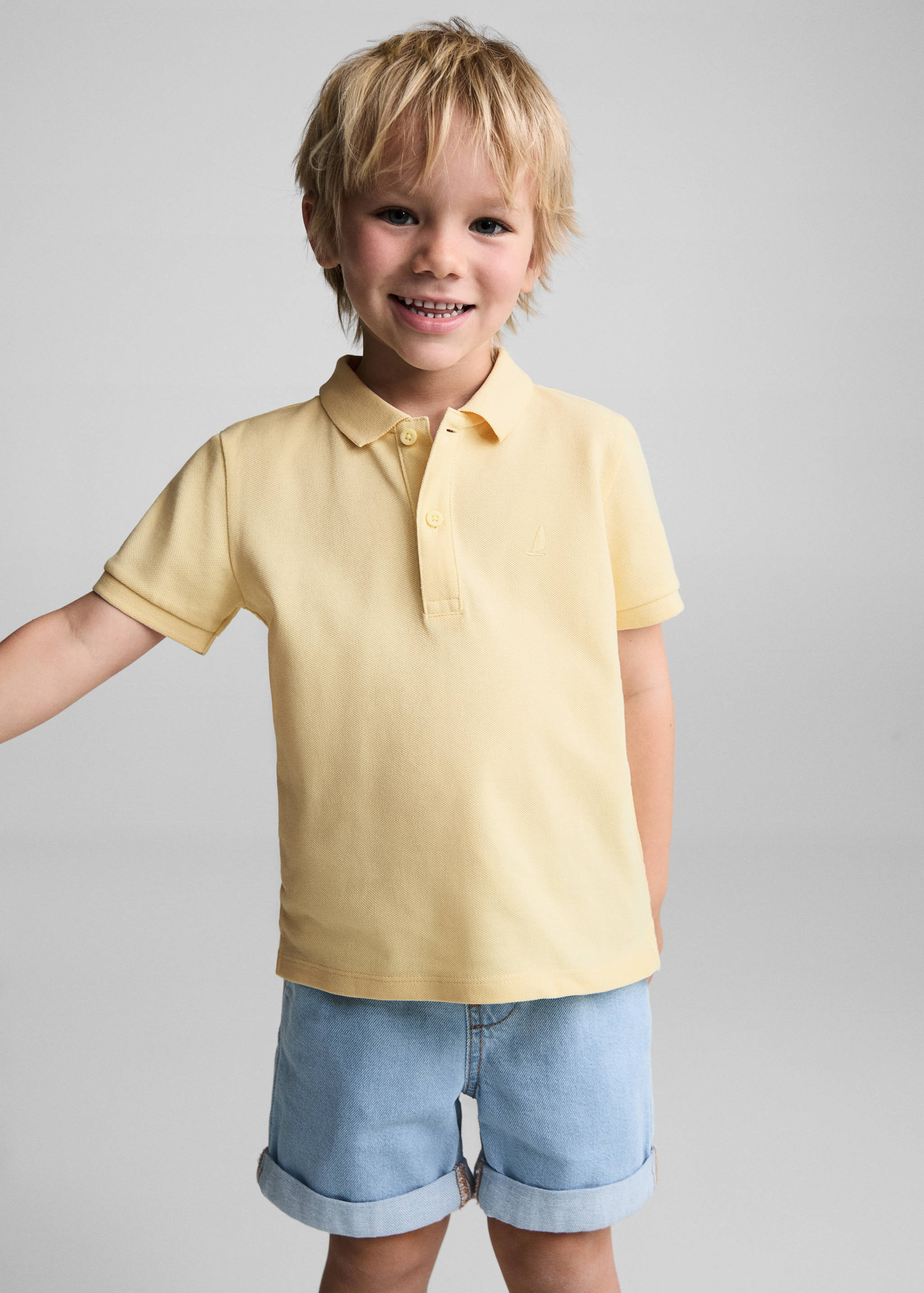 Polo coton texturé - Plan moyen