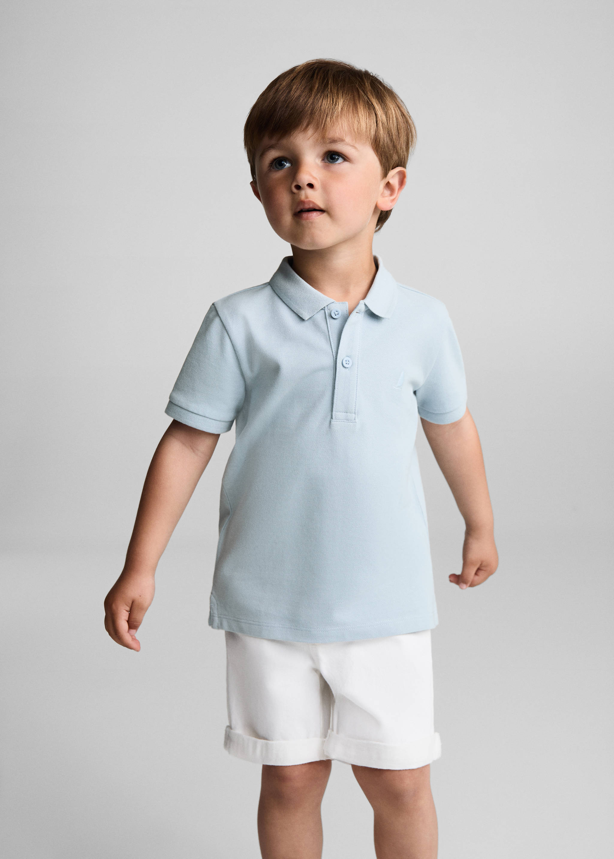 Polo coton texturé - Plan moyen