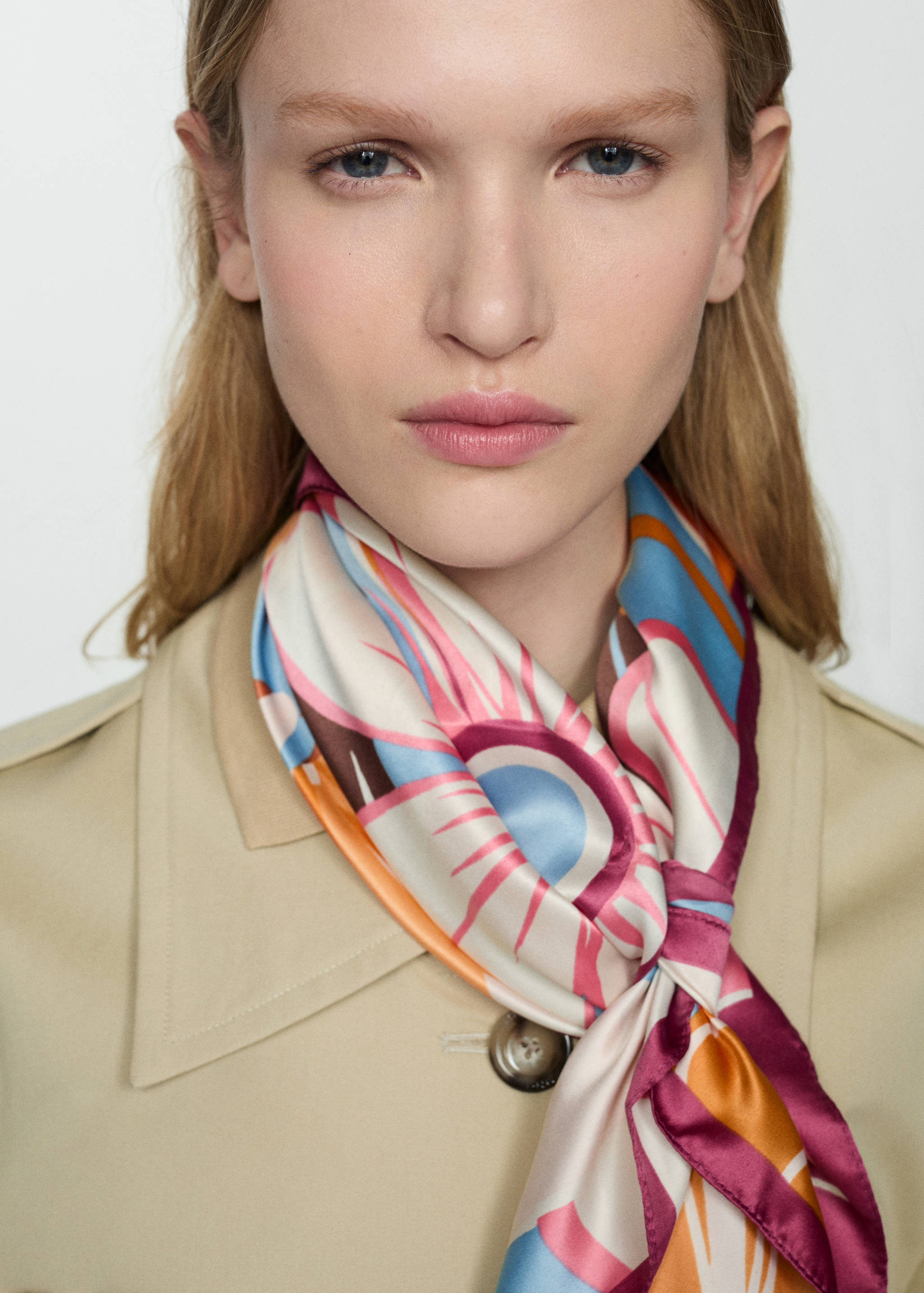 Floral print scarf - General plane