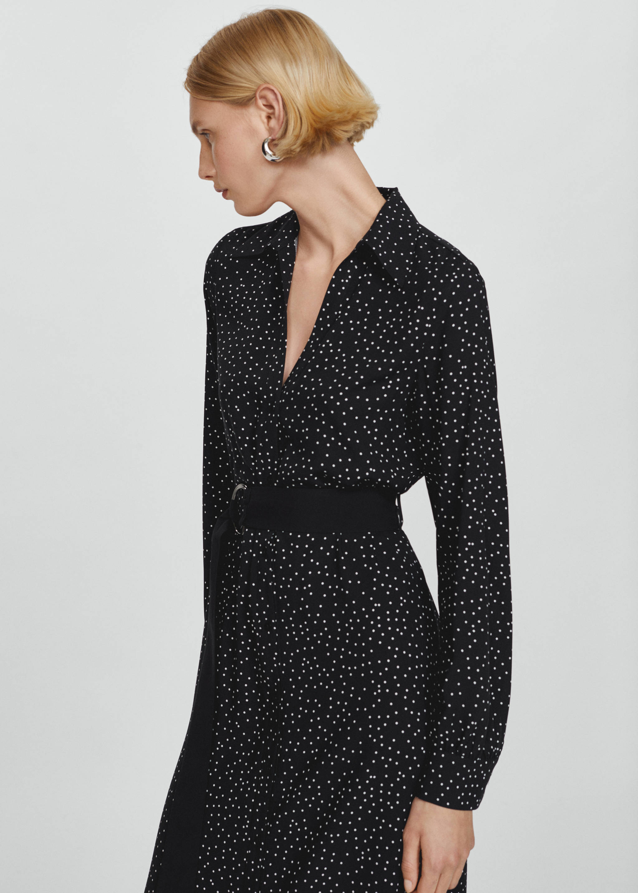 Polka dot shirt dress - Medium plane