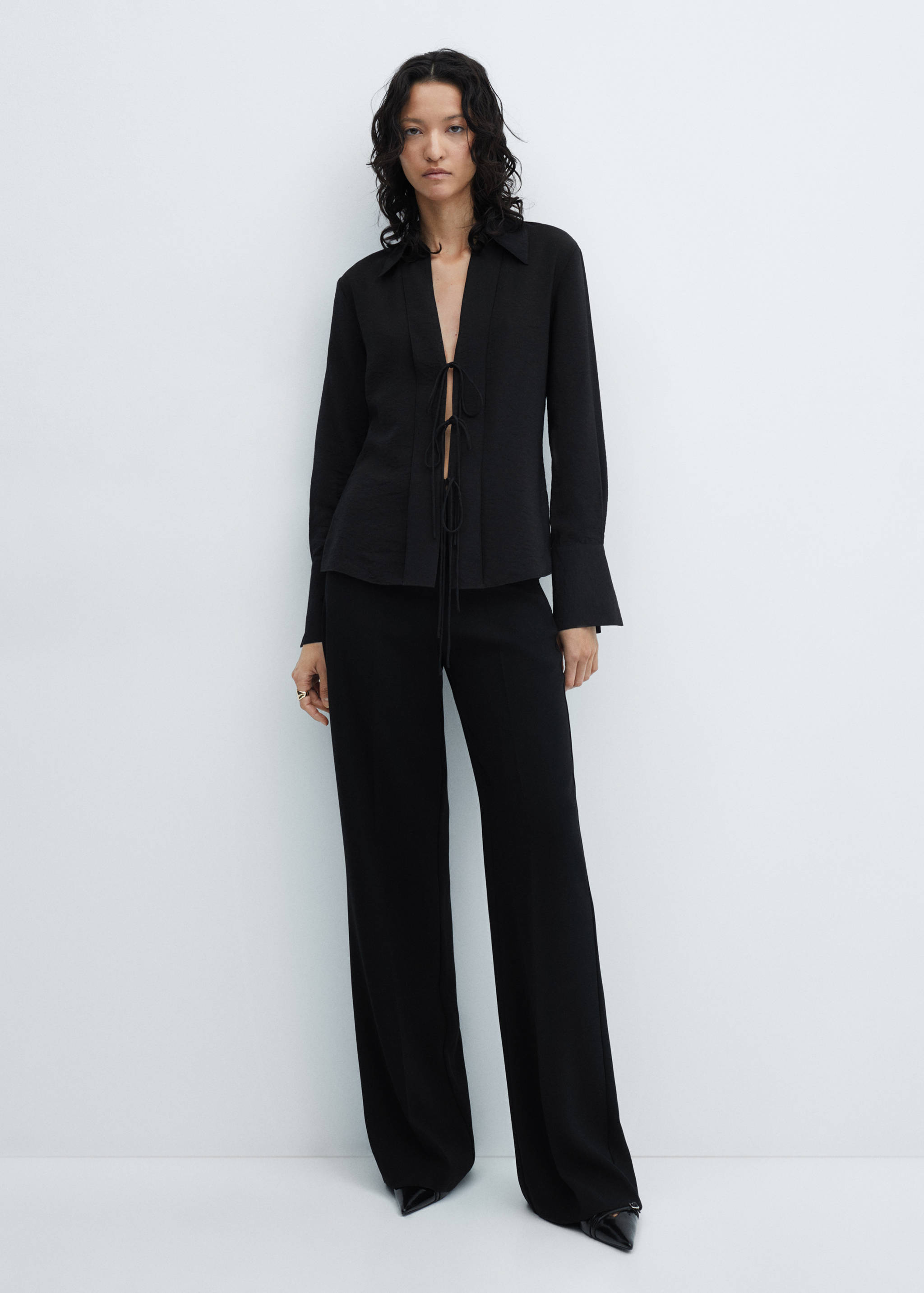 Bows fluid blouse - General plane