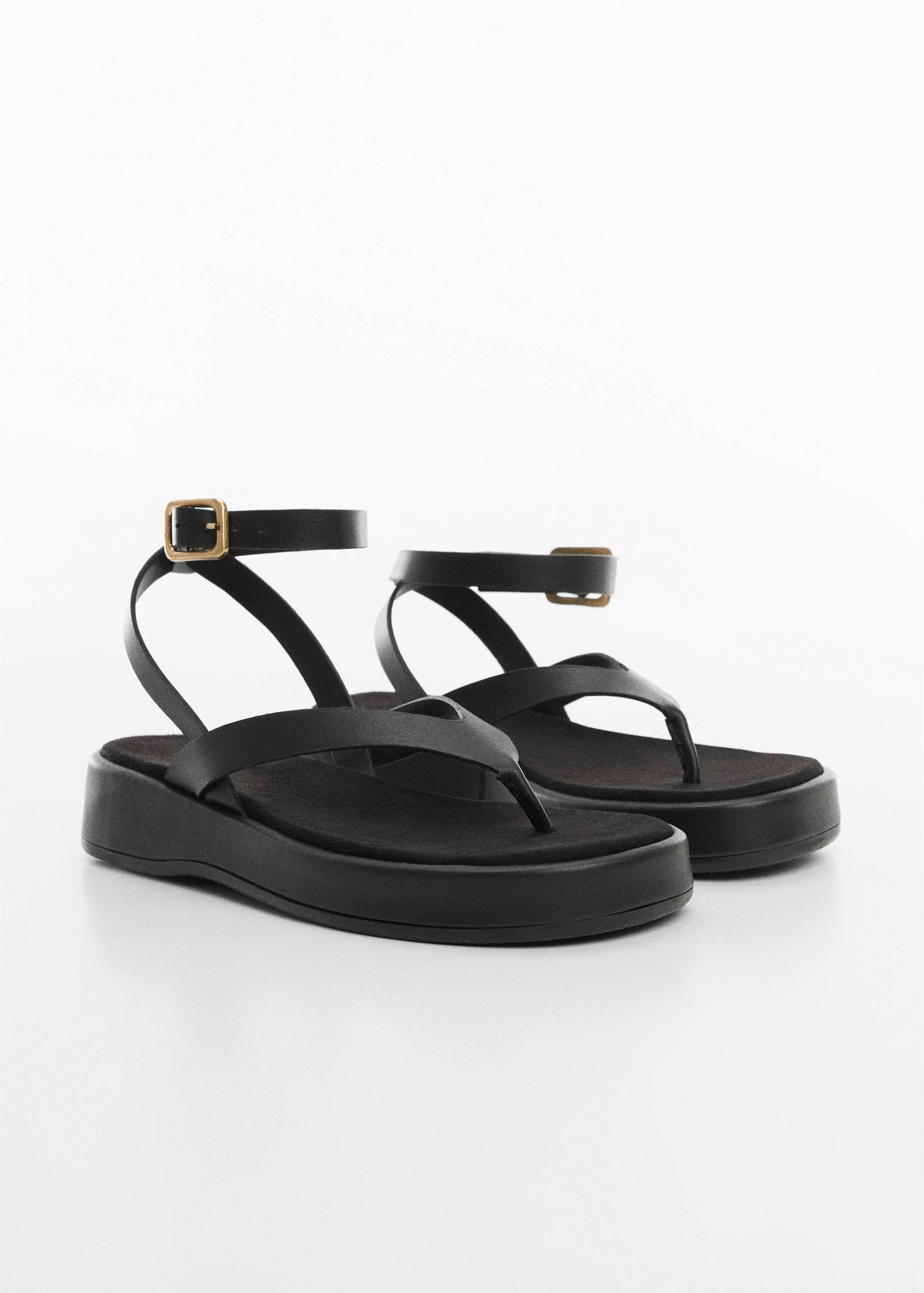 Platform strap sandals - Medium plane