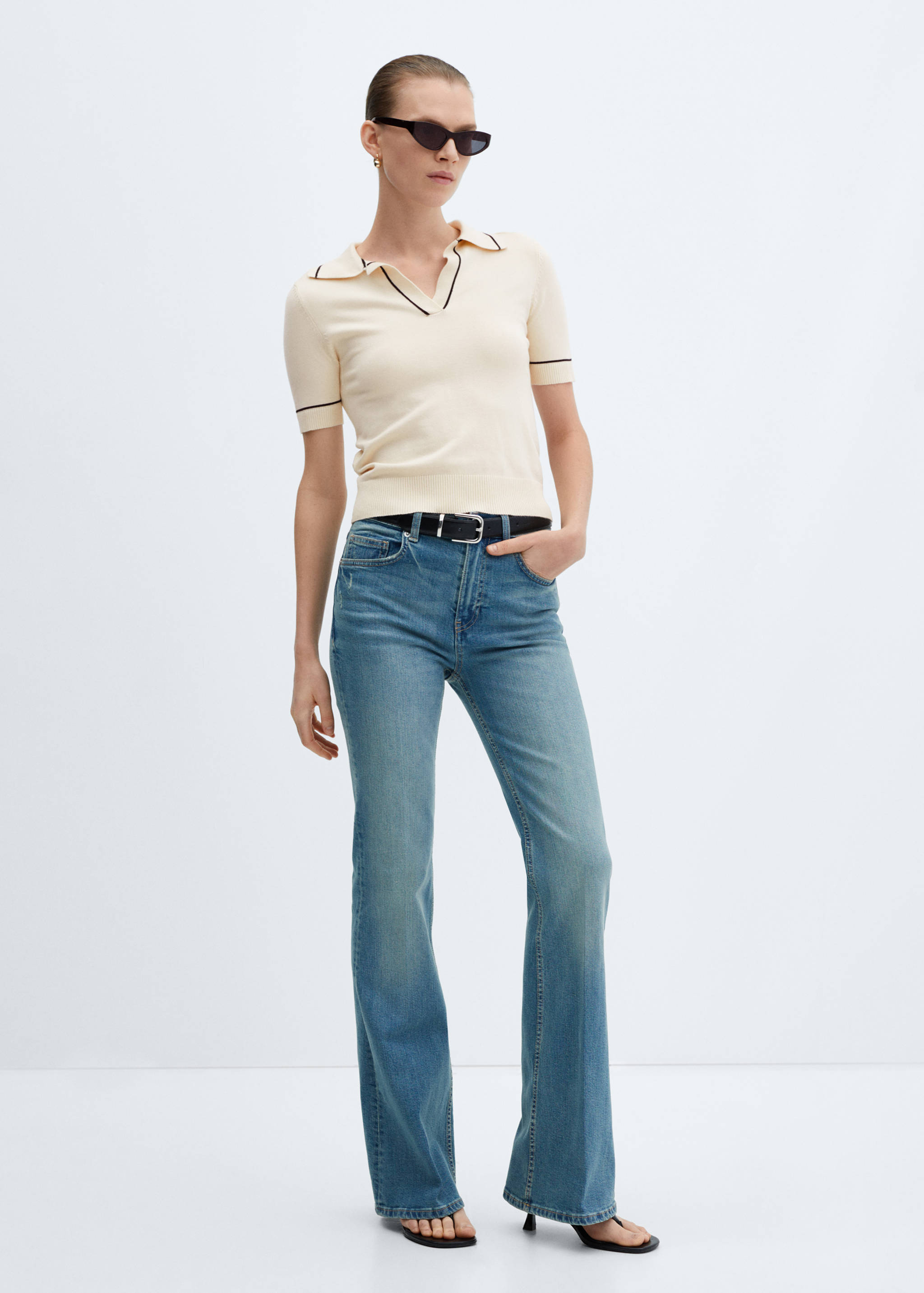 Jersey punto cuello polo - Plano general