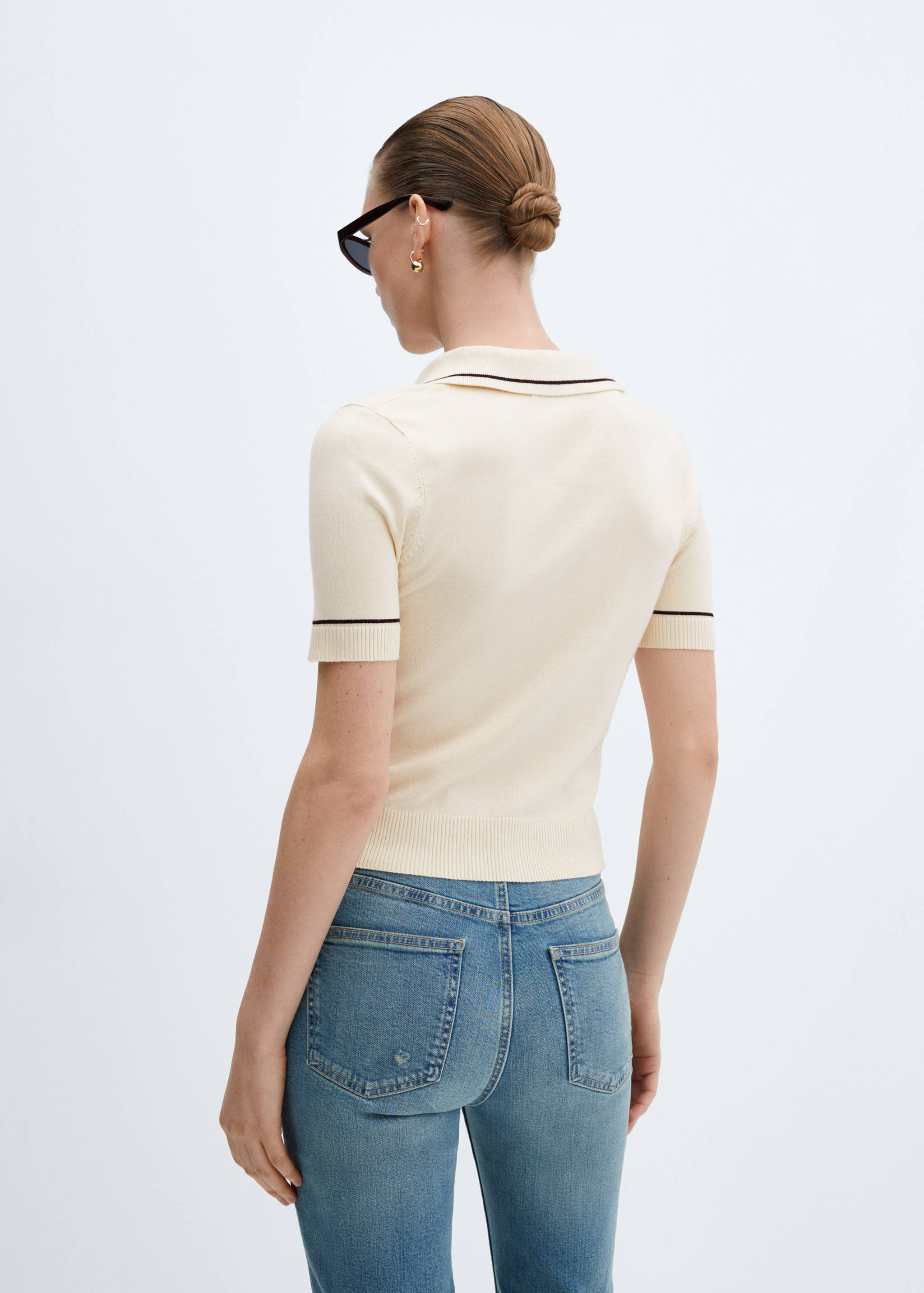 Jersey punto cuello polo - Reverso del artículo