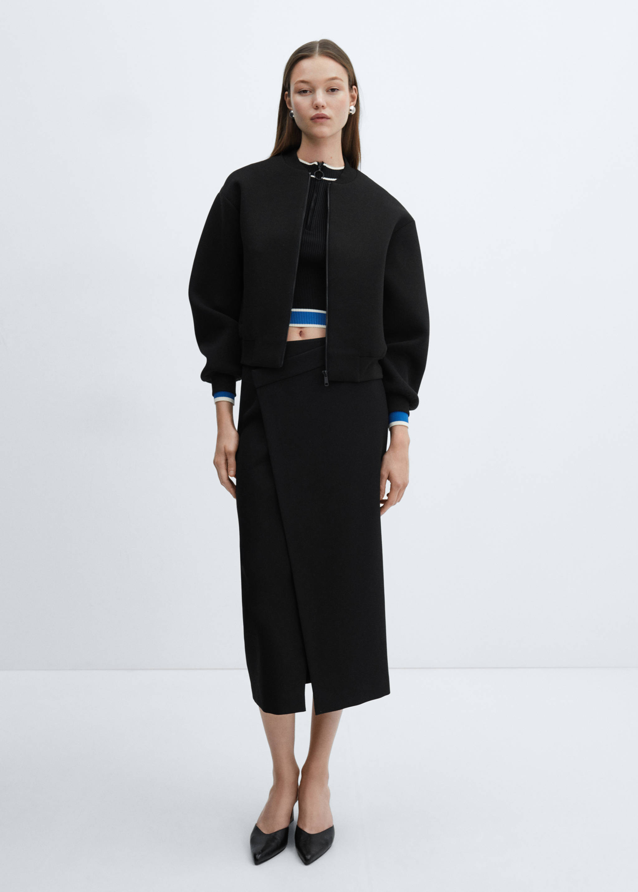 Veste bomber fermeture Éclair - Plan général