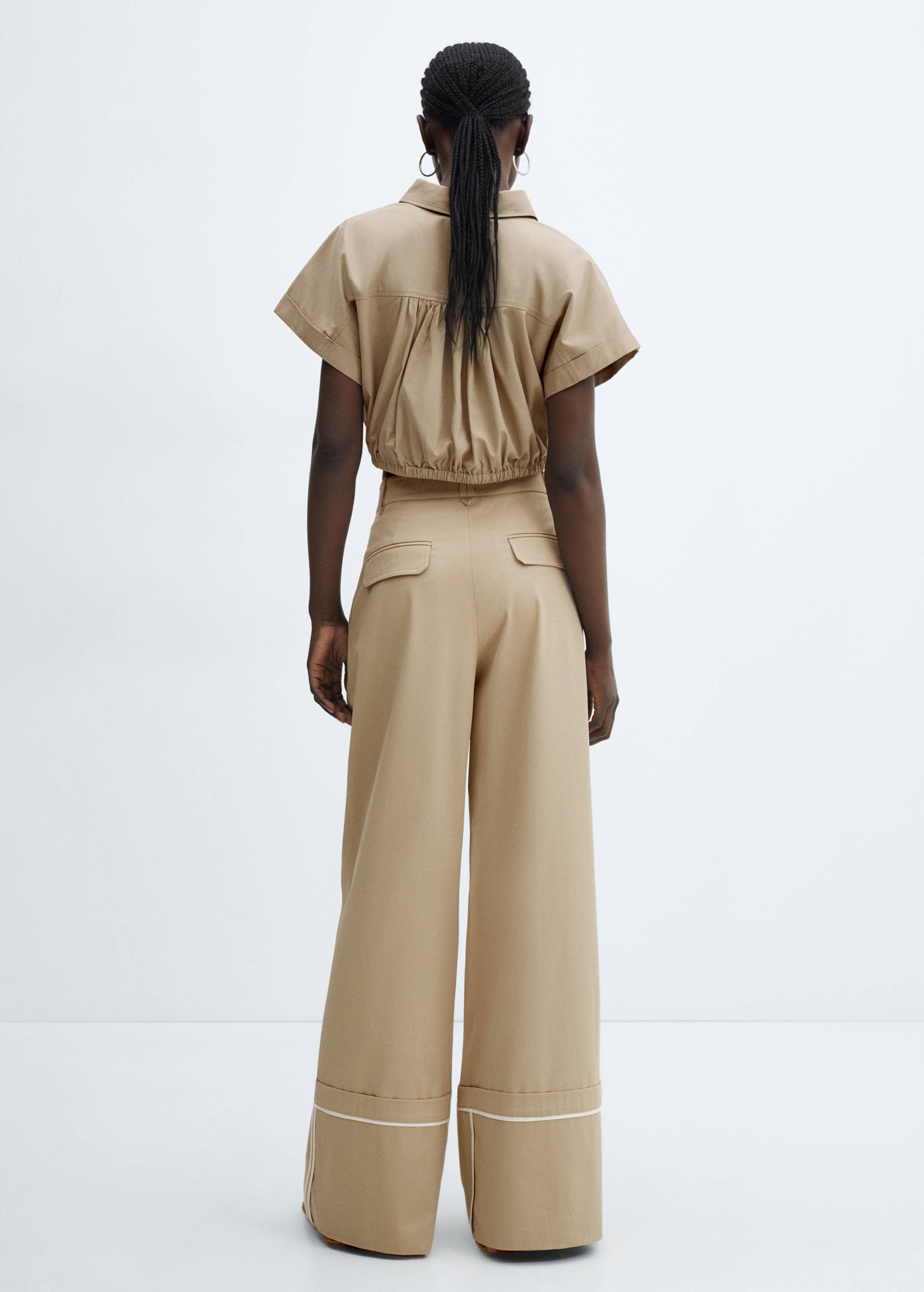 Cotton pleated pants - Reverse of the article