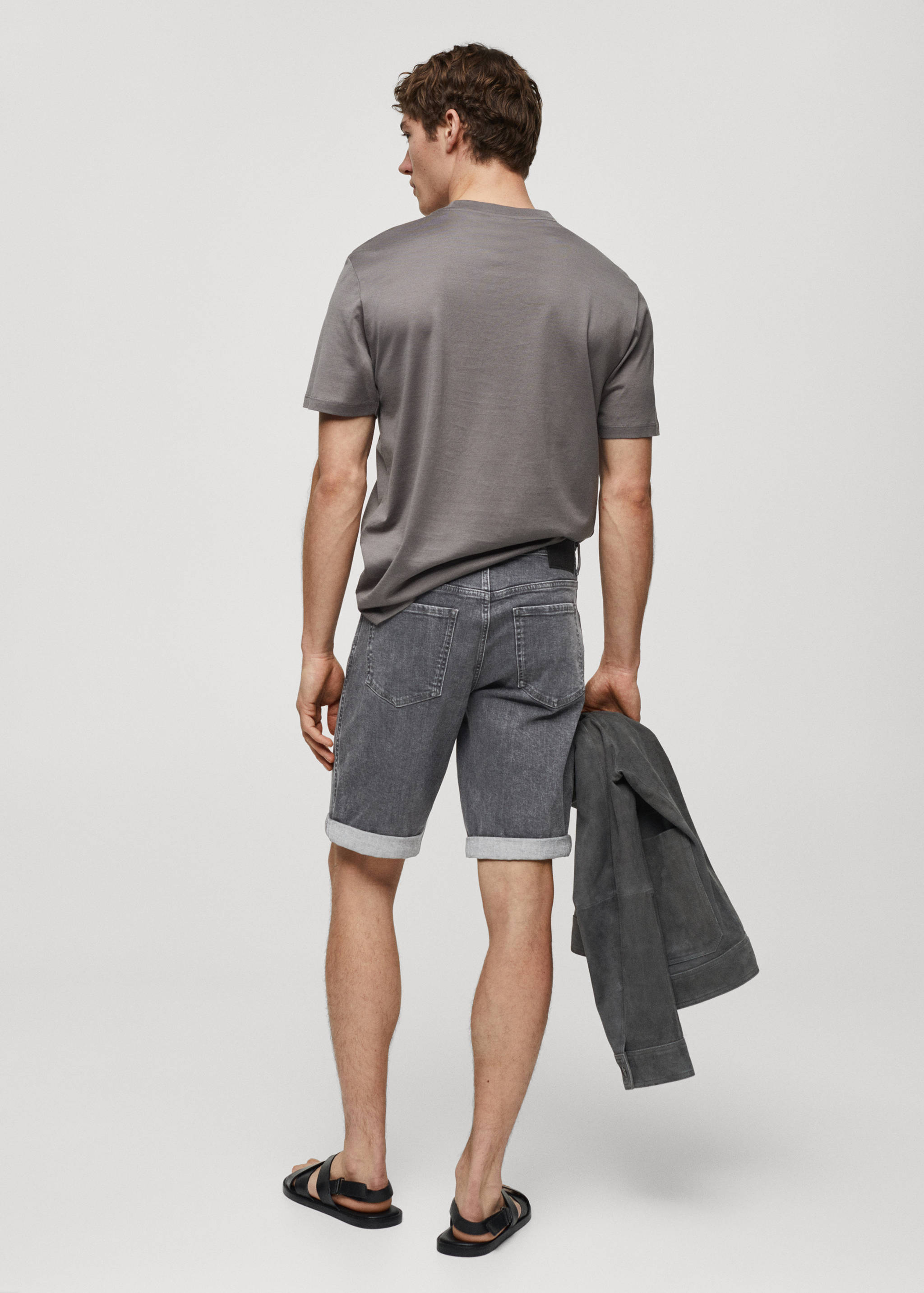 Bermuda en jean slim fit - Verso de l’article