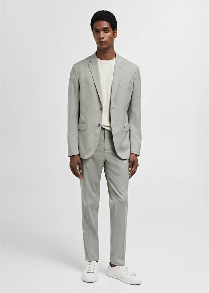 Super slim-fit suit jacket in stretch fabric — Green