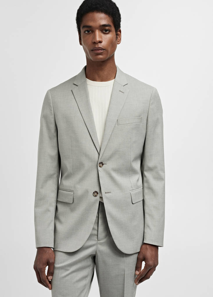 Super slim-fit suit jacket in stretch fabric — Green