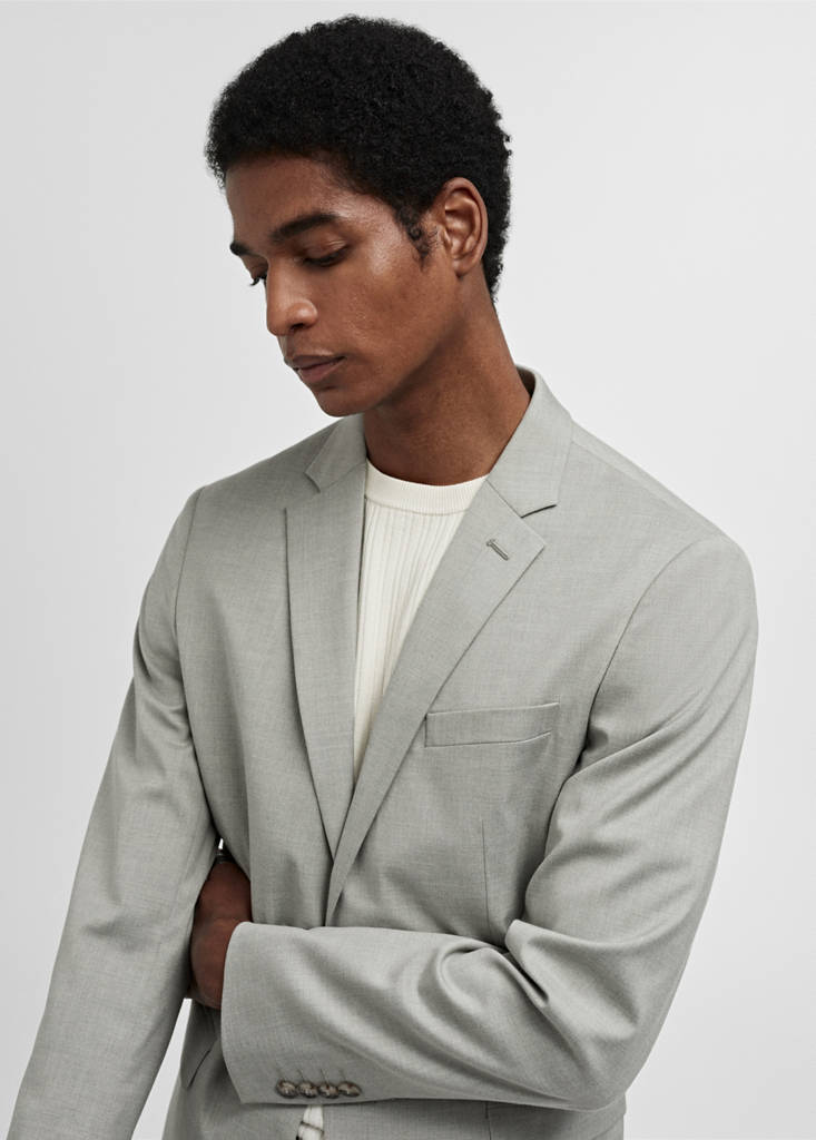Super slim-fit suit jacket in stretch fabric — Green