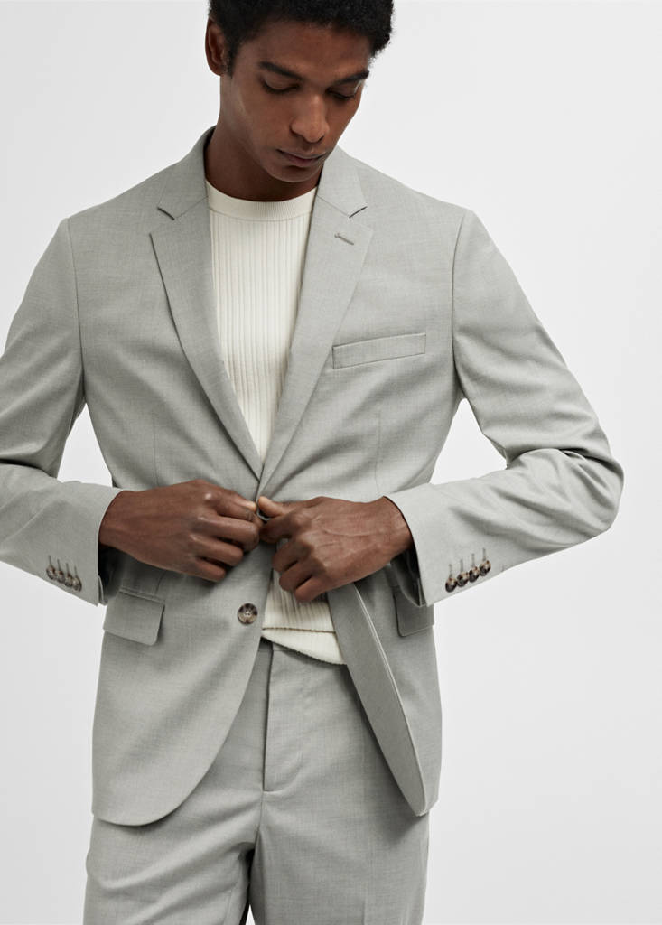 Super slim-fit suit jacket in stretch fabric — Green