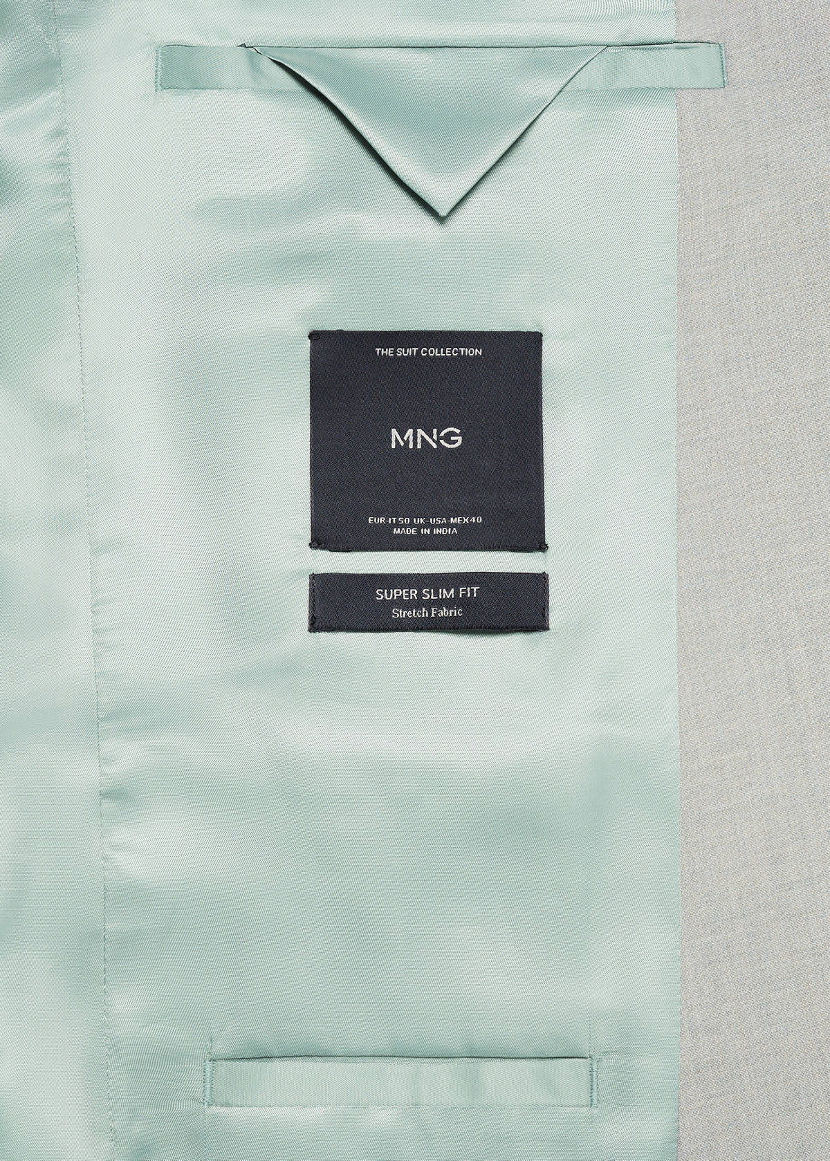 Super slim-fit suit jacket in stretch fabric — Green