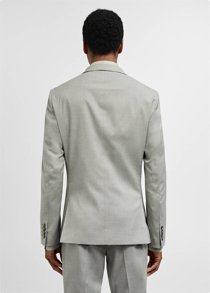 Super slim-fit suit jacket in stretch fabric — Green