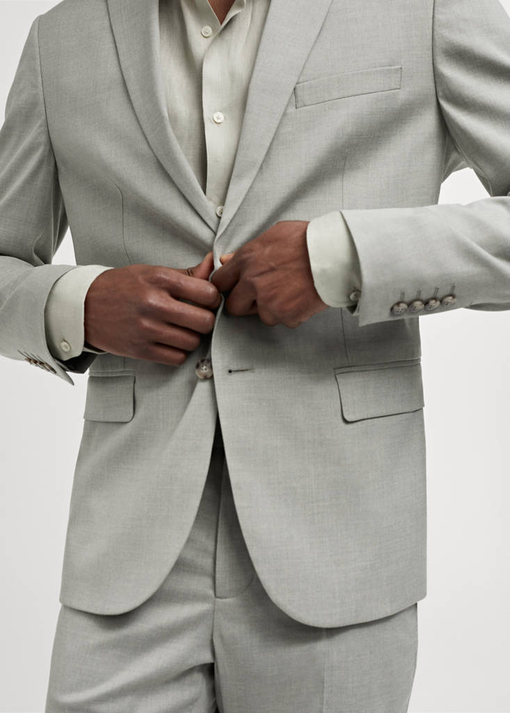 Super slim-fit suit jacket in stretch fabric — Green