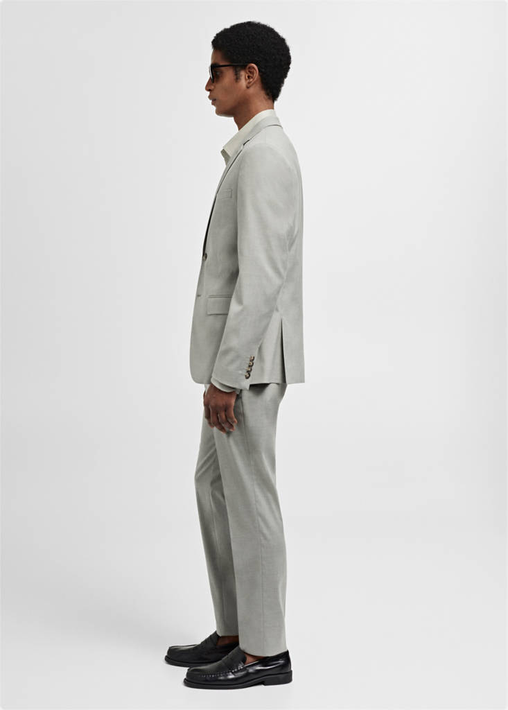 Super slim-fit suit jacket in stretch fabric — Green