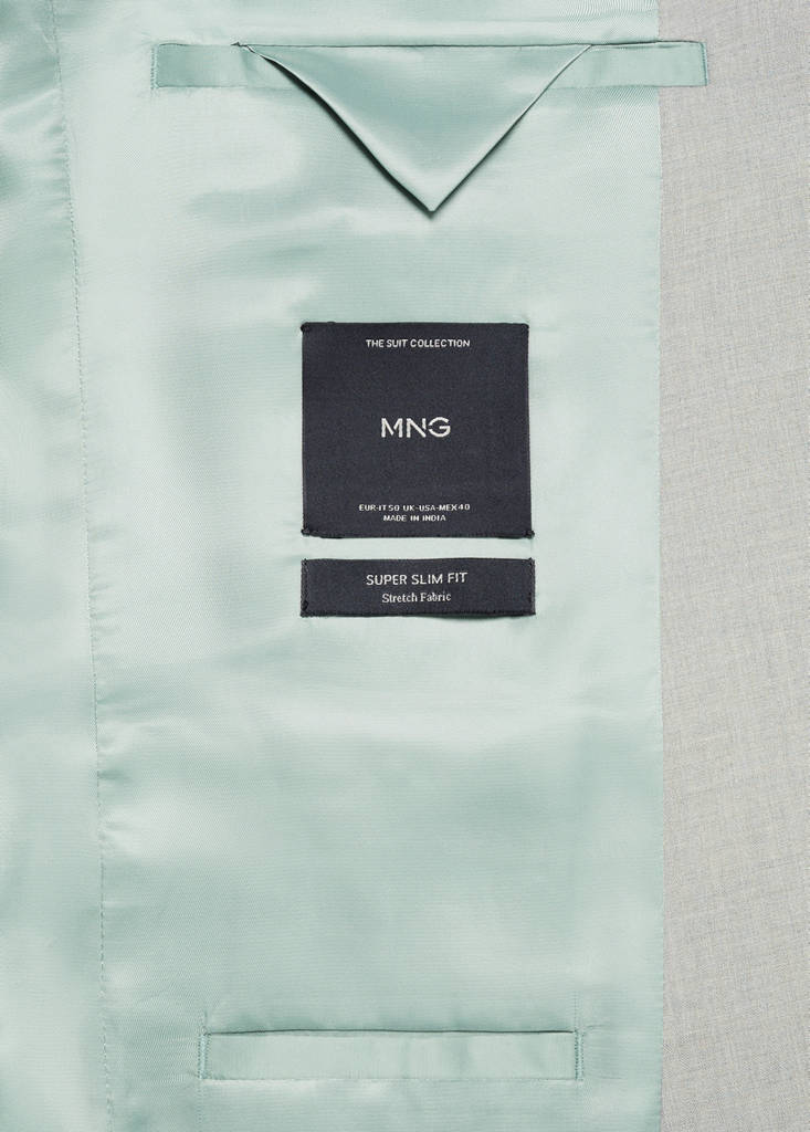 Super slim-fit suit jacket in stretch fabric — Green