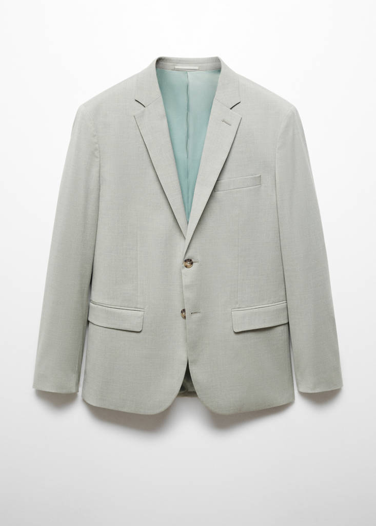Super slim-fit suit jacket in stretch fabric — Green