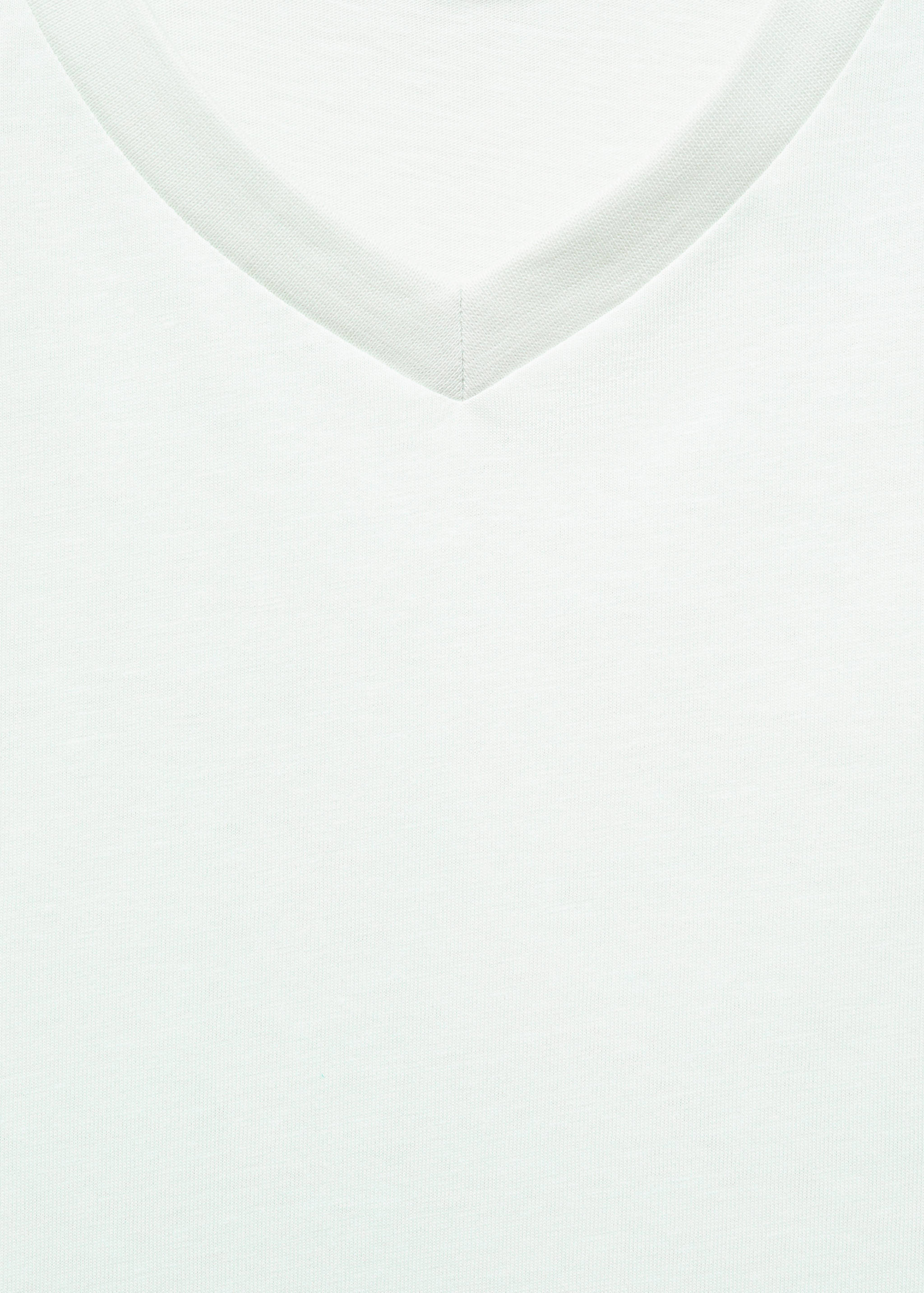 Basic cotton V-neck T-shirt - Details of the article 8